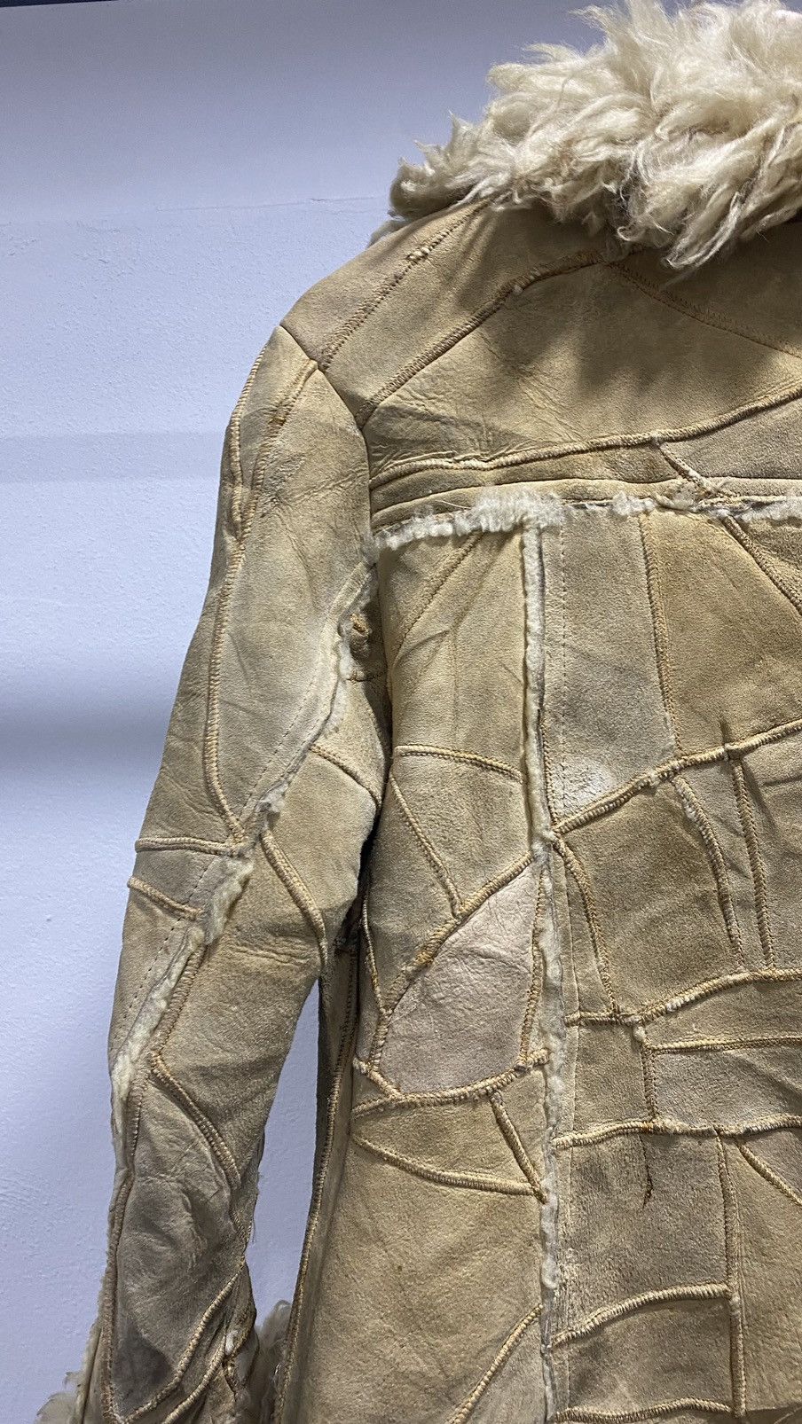 Vintage Grunge Suede Shaggy Winter Jacket