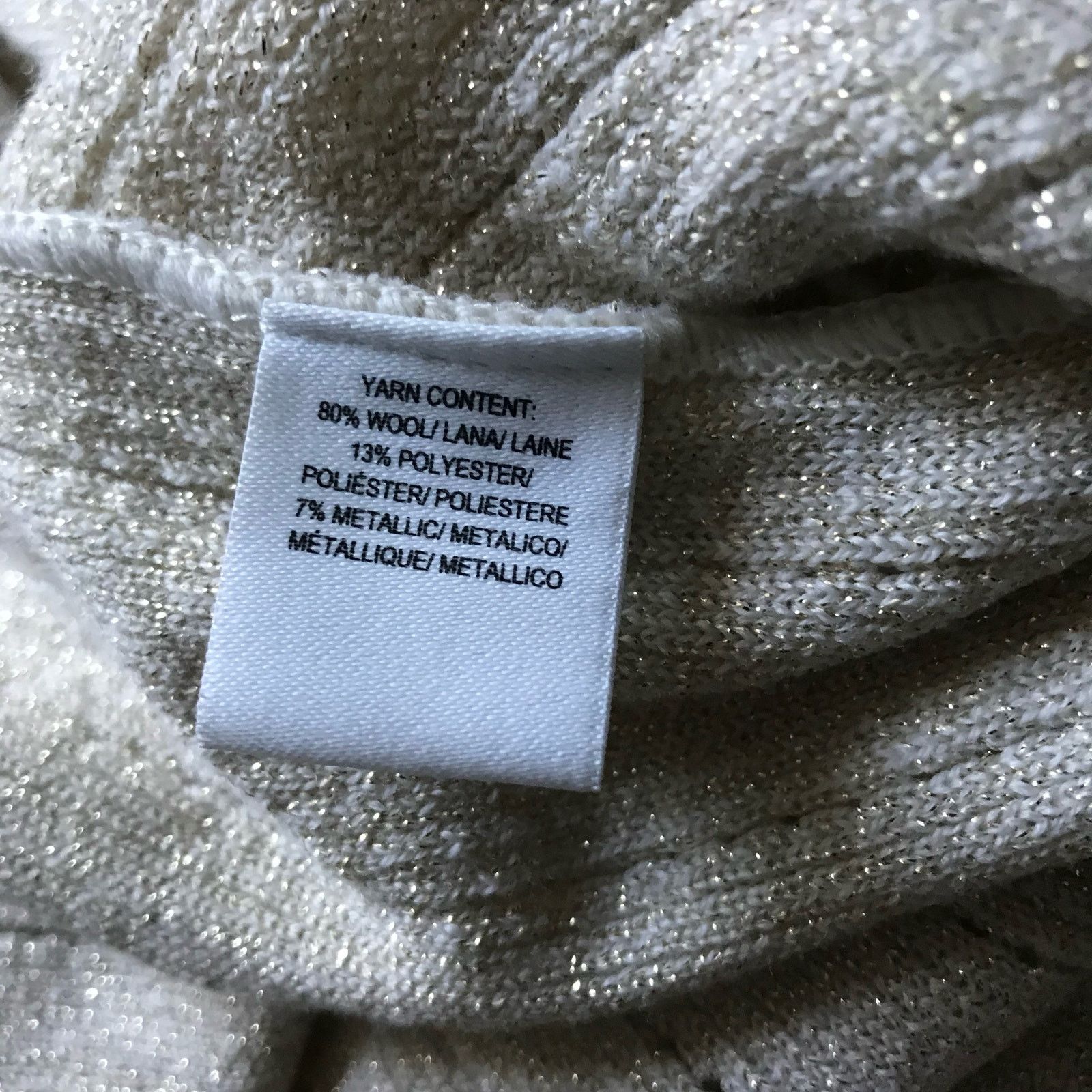 Derek Lam 10 Crosby NEW Derek Lam 10 Crosby Ivory Lurex Crossover Knit Top S Size S / US 4 / IT 40 - 8 Thumbnail