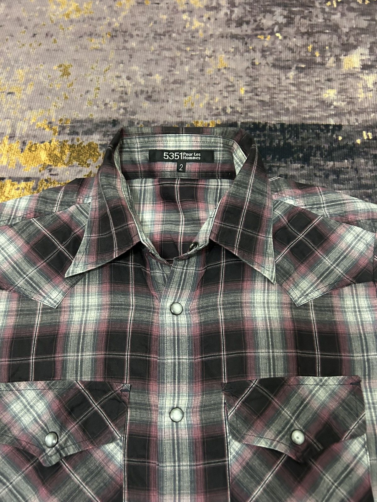 5351 POUR LES HOMMES 5351 Pour Les Hommes Stone Button Shirt Size US S / EU 44-46 / 1 - 4 Thumbnail