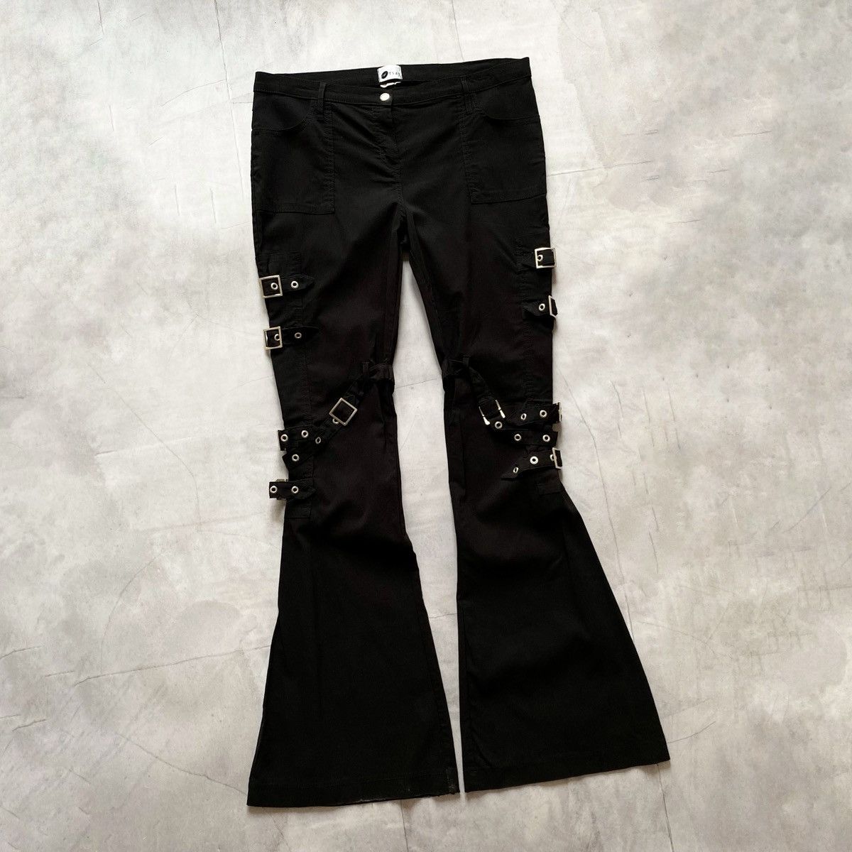 Cop Copine Y2K Punk Strap Opium Bootcut Pants Hysteric Glamour Style Size 32" / US 10 / IT 46 - 1 Thumbnail