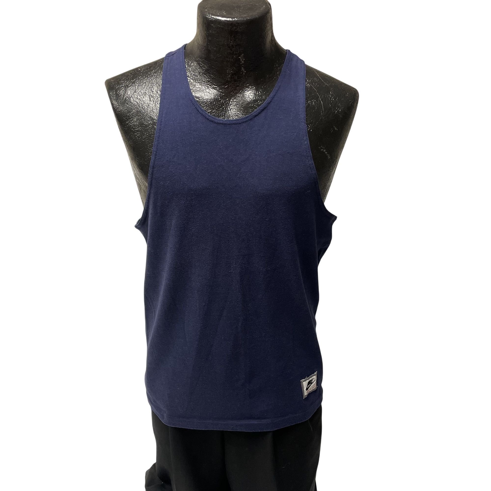 Nike Vtg NIKE Red Tag Blue Logo Workout Tank Top Muscle Shirt Size US L / EU 52-54 / 3 - 3 Thumbnail