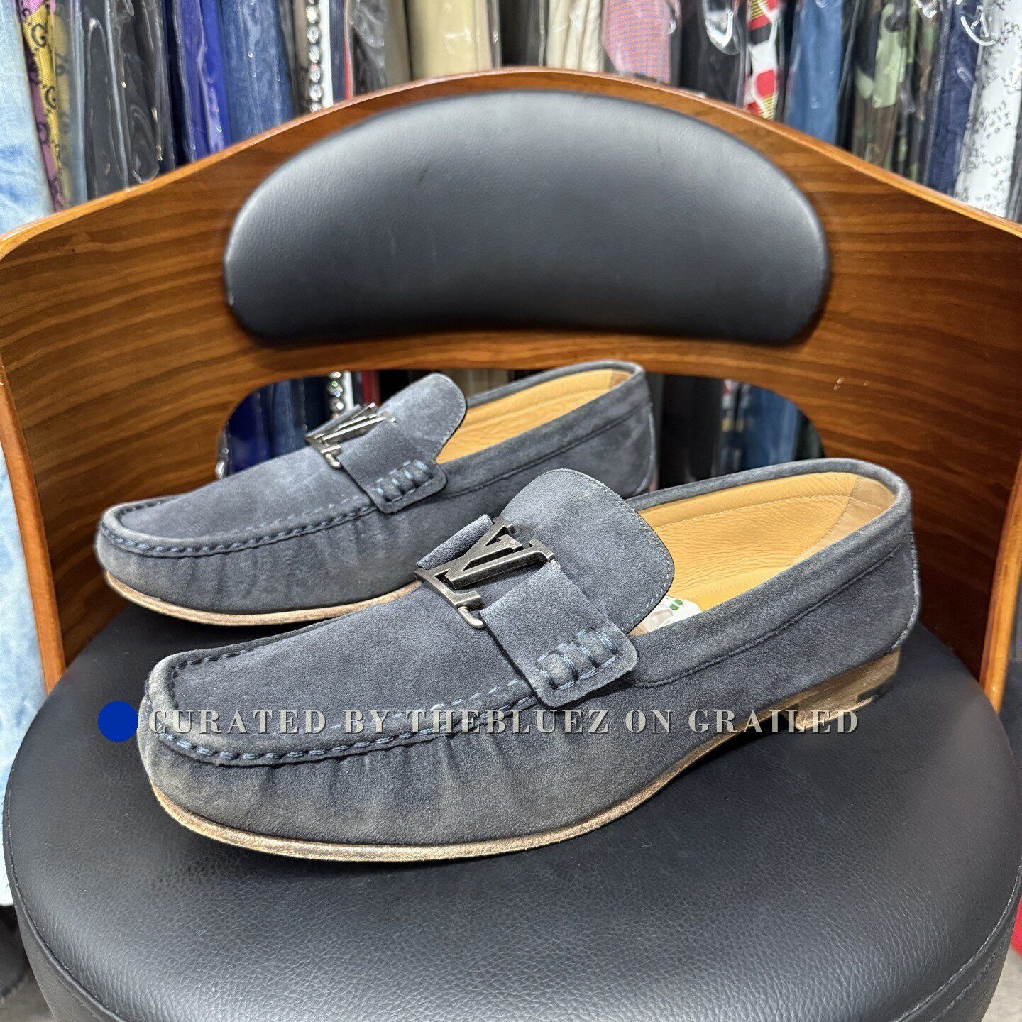 Louis Vuitton Louis Vuitton Suede Blue Loafers Size US 10 / EU 43 - 1 Thumbnail