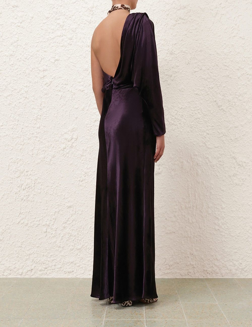 Zimmermann oc11z0725 Illustration Asymmetric Gown in Brown Size L / US 10 / IT 46 - 4 Thumbnail