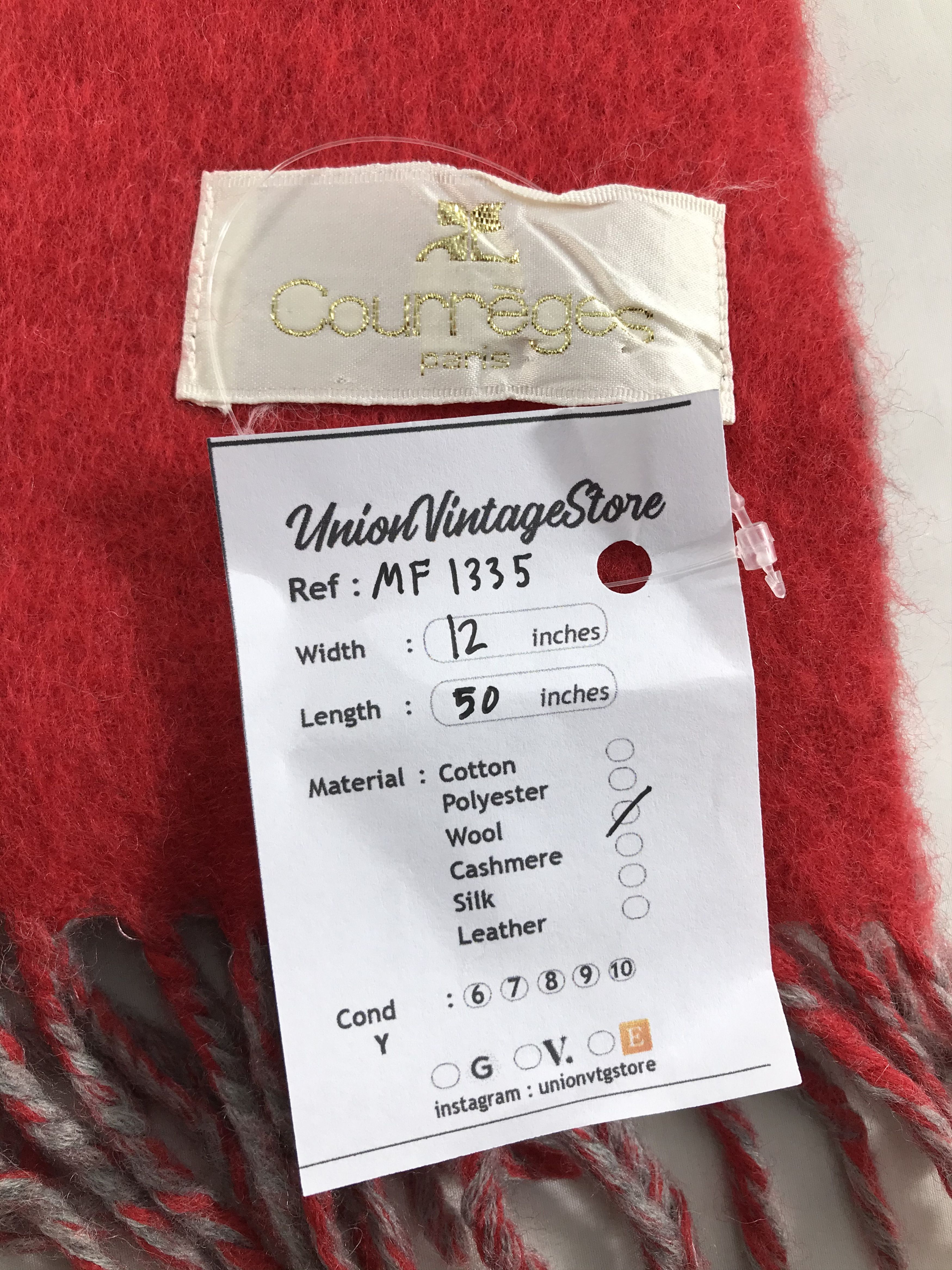 Courreges Vintage Courreges Scarf/Muffler/Neckwear MF1335 Size ONE SIZE - 5 Thumbnail
