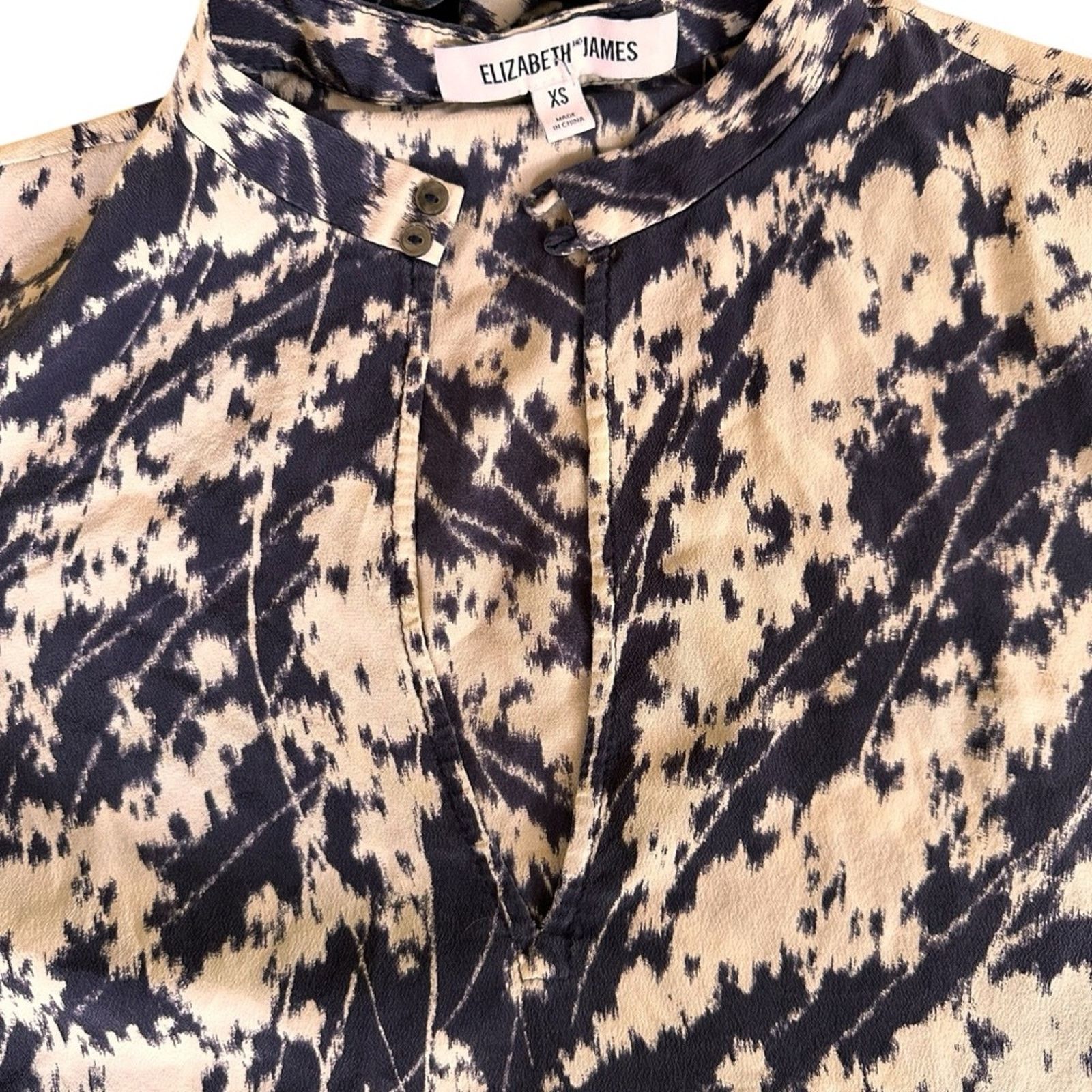 Elizabeth and James Elizabeth & James Silk Neck Bow Blouse – Blue/White Size XS / US 0-2 / IT 36-38 - 5 Thumbnail