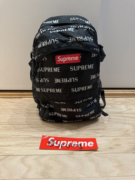 Supreme Supreme 3M Reflective Repeat Backpack Black FW16 | Grailed