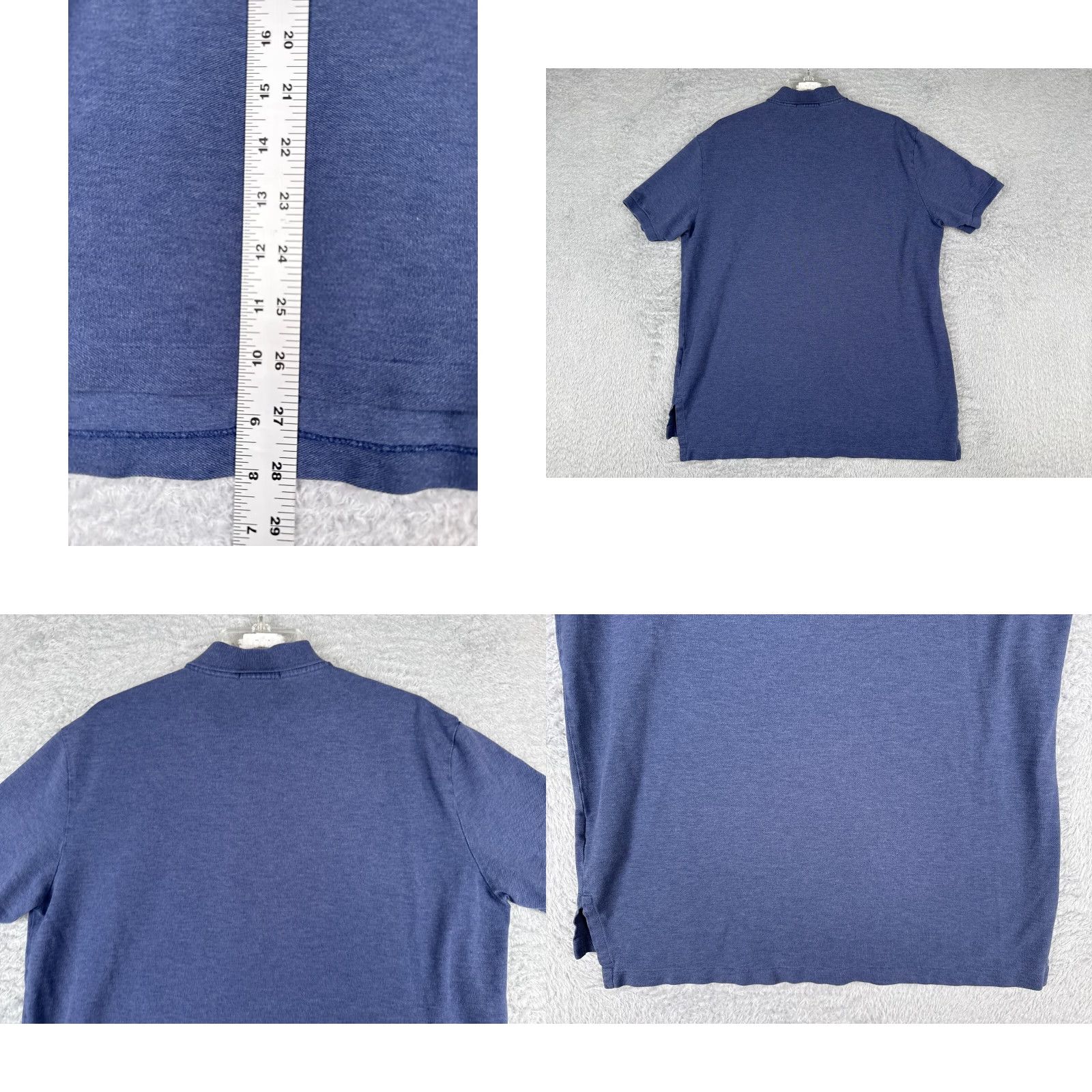 Ralph Lauren VINTAGE Ralph Lauren Polo Shirt Mens Large Blue Cotton Blend Knit Stretch Golf Shirt Size US L / EU 52-54 / 3 - 9 Thumbnail