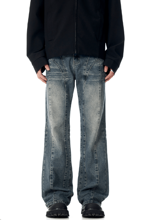 Japanese Brand × Vintage American retro blue cleanfit straight jeans Size US 32 / EU 48 - 1 Thumbnail