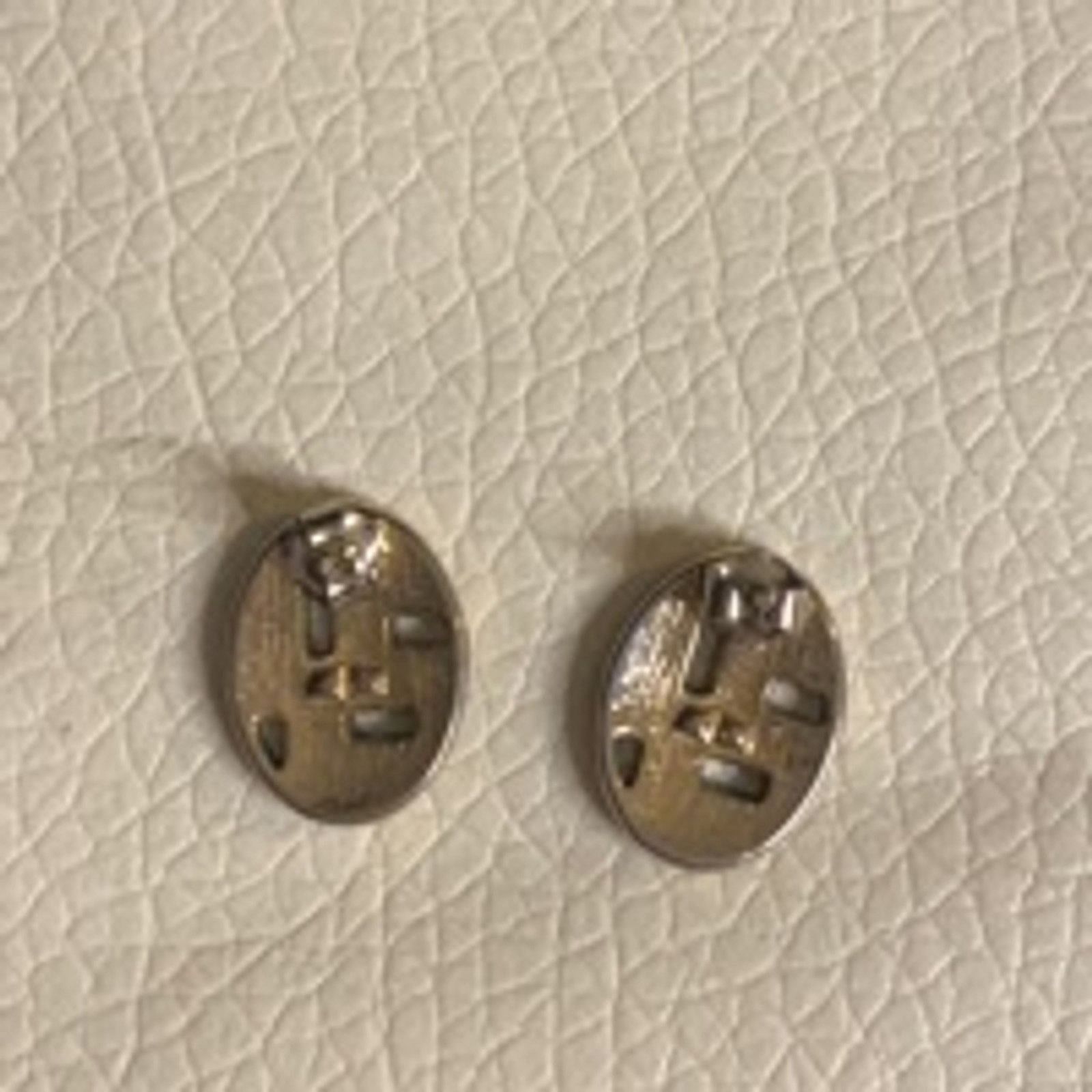 Vintage Vintage Black & Gold Post Earrings Classic Statement Jewelry Size ONE SIZE - 5 Thumbnail