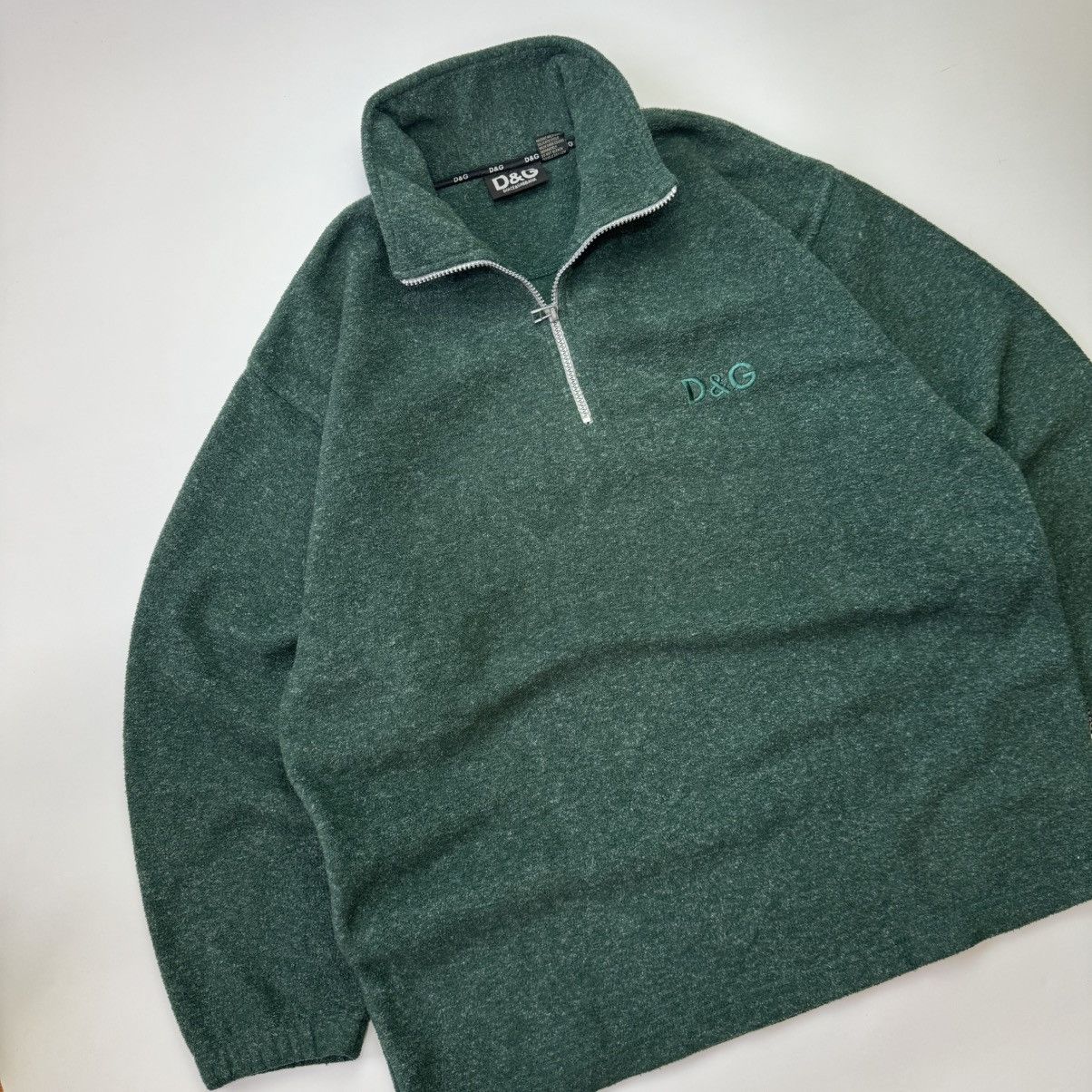 Dolce & Gabbana Vintage DOLCE & GABBANA Fleece 1/3 Hoodie Old Money Style Size US XL / EU 56 / 4 - 2 Thumbnail