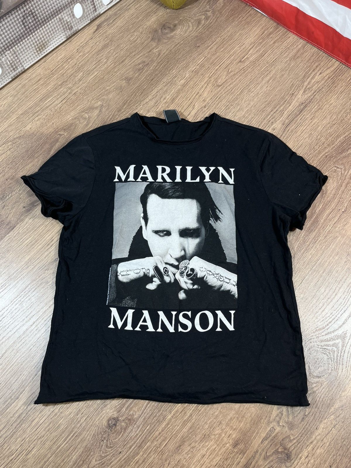 Band Tees Marilyn Manson Big Logo Rock Band T Shirt Size US XL / EU 56 / 4 - 1 Thumbnail