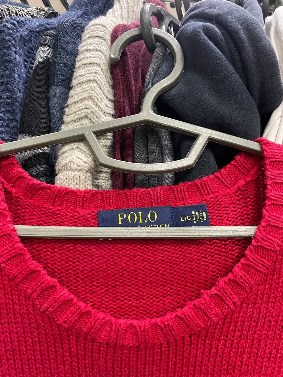 Polo Ralph Lauren × Vintage Vintage polo Ralph Lauren sweater red logo size L Size US L / EU 52-54 / 3 - 3 Thumbnail