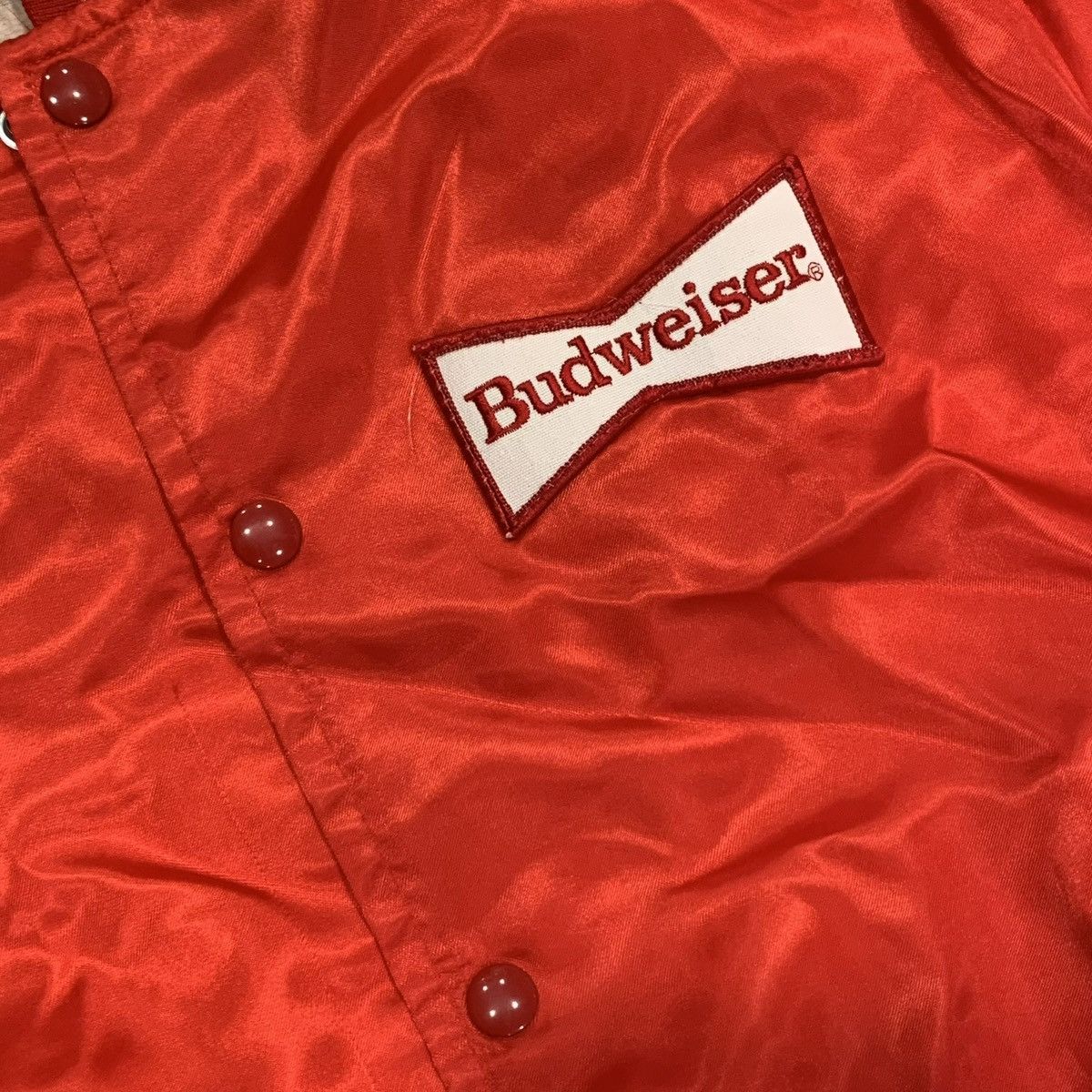 Budweiser VTG Budweiser Satin Bomber Jacket Mens L Anheuser Busch 80s Size US L / EU 52-54 / 3 - 3 Thumbnail