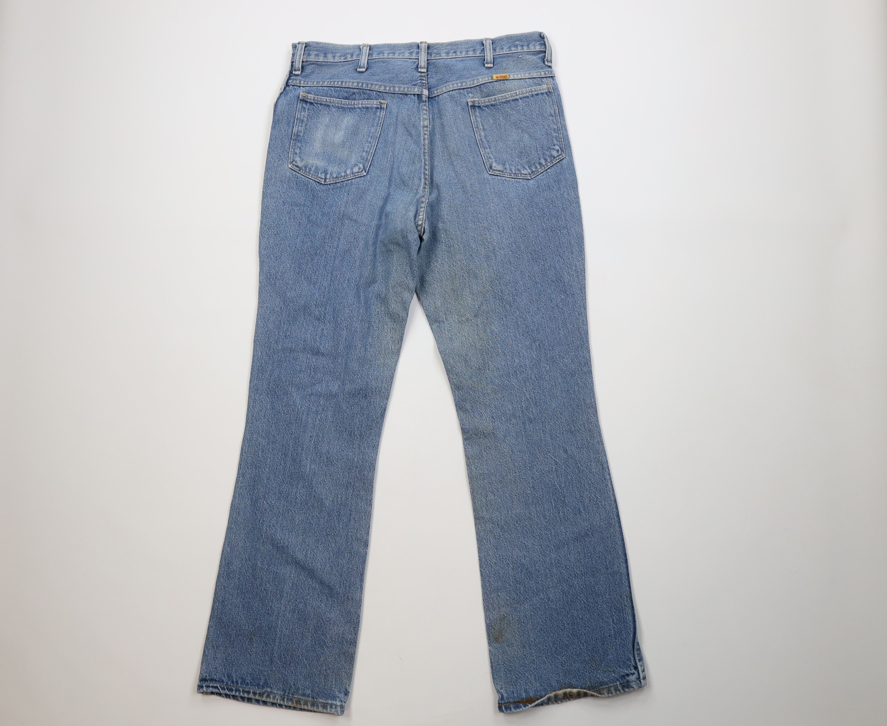 Vintage Vintage 70s 80s Streetwear Flared Bootcut Denim Jeans USA Size US 34 / EU 50 - 11 Thumbnail