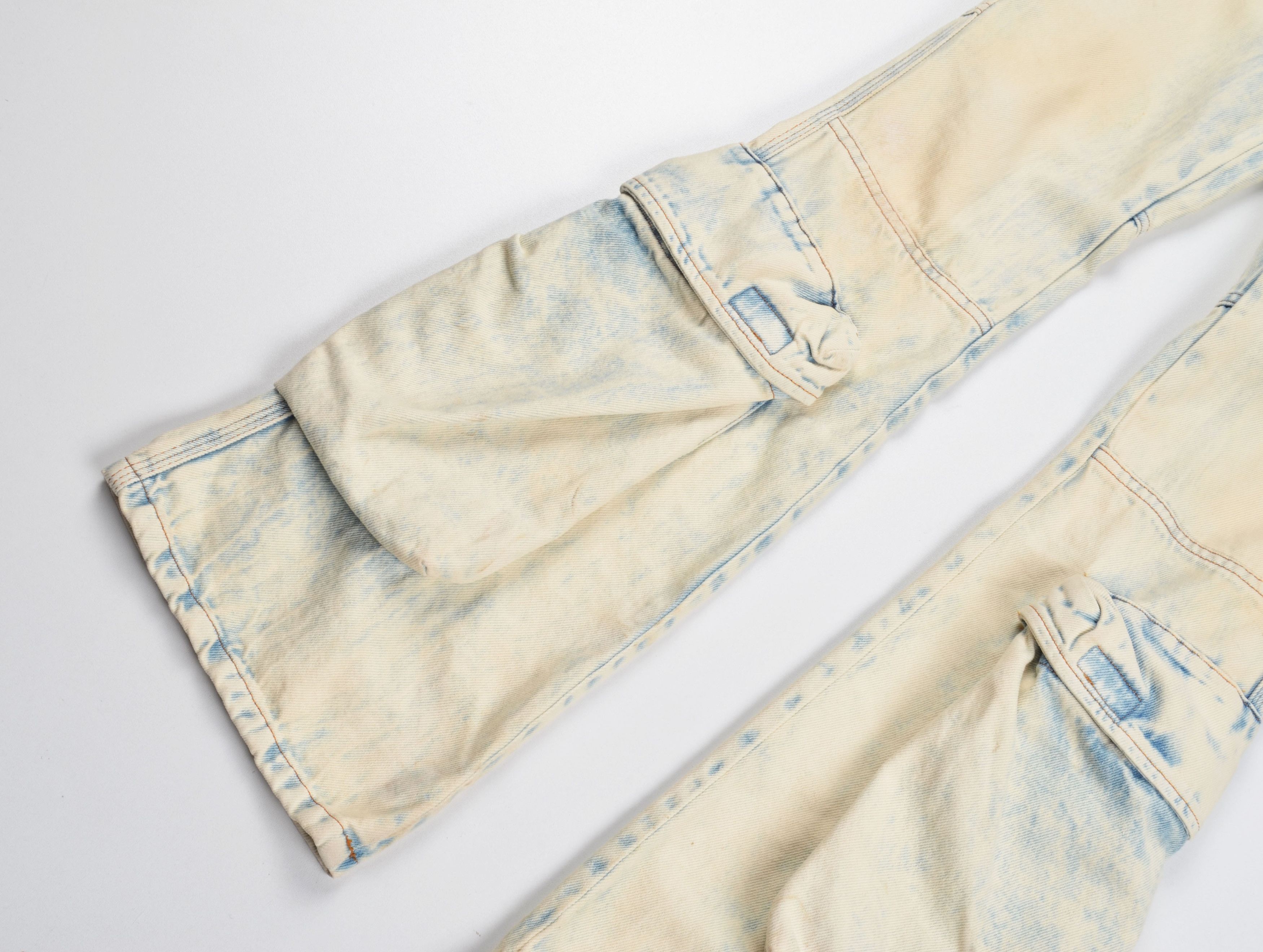 Diesel Diesel Y2K D-Poky Bootcut Washed Acid Cargo Denim Jeans Size 28" / US 6 / IT 42 - 5 Thumbnail