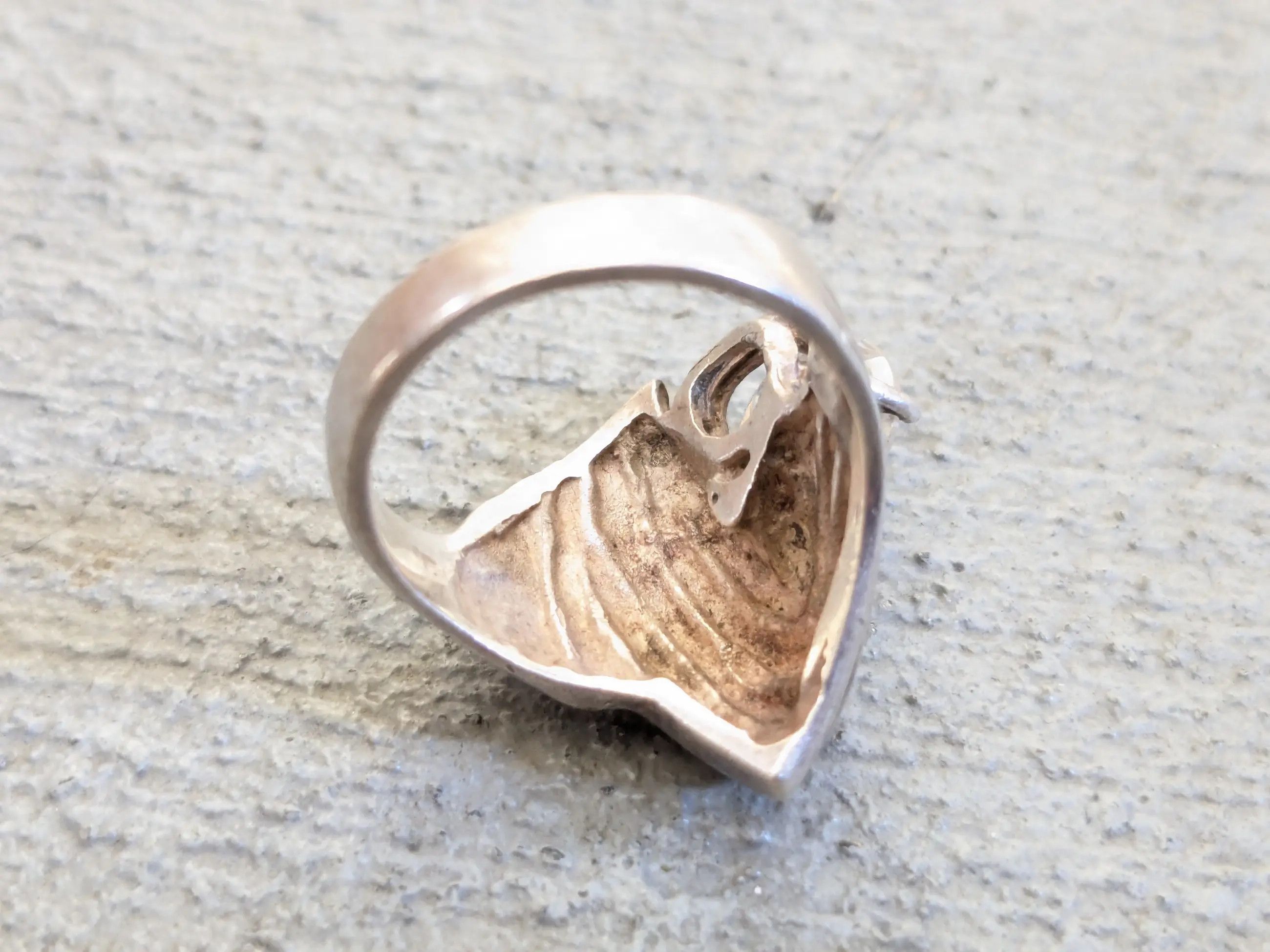 Jewelry × Vintage Sterling Silver Ring CZ Clear Round 7 Mexico Taxco Modern Size ONE SIZE - 5 Thumbnail
