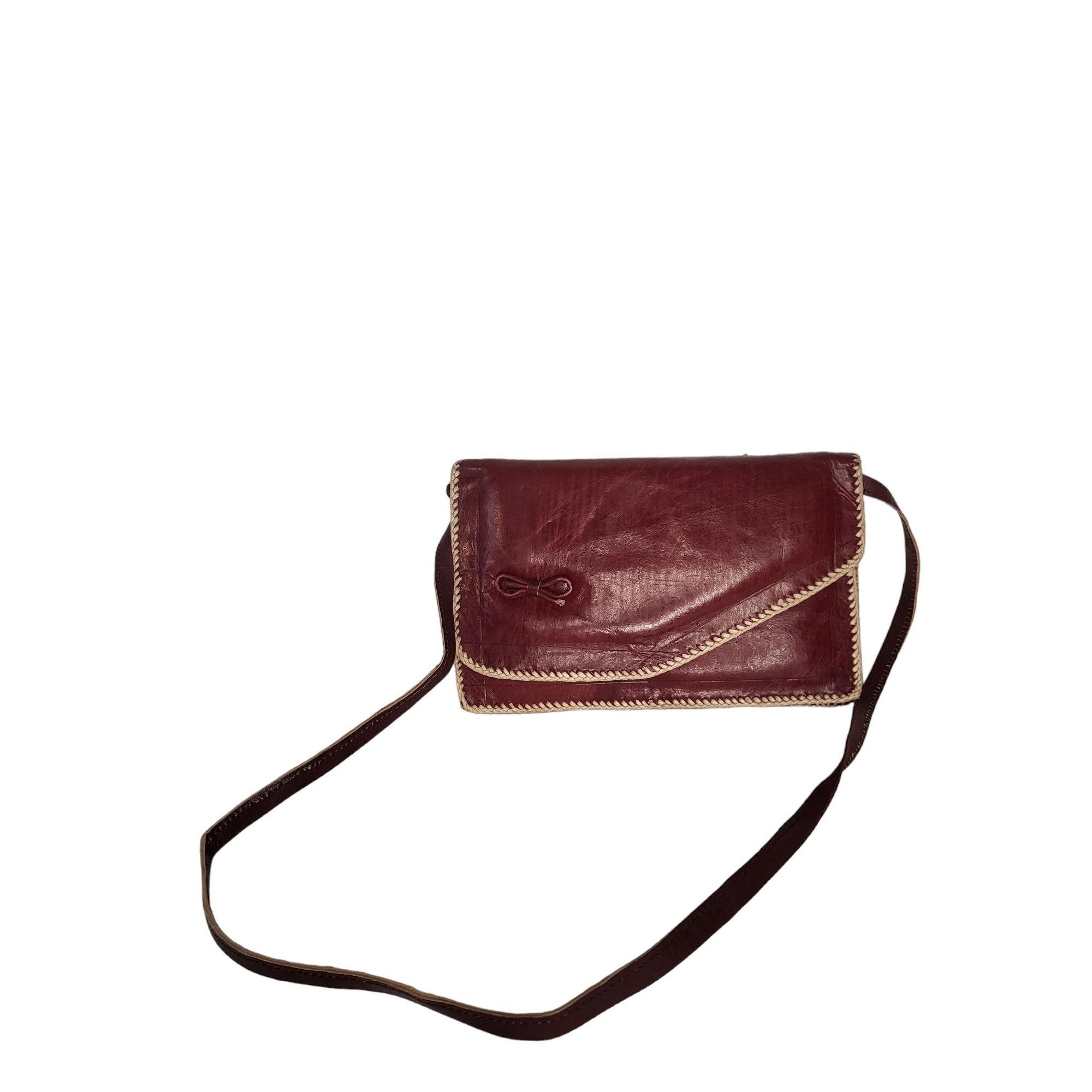 Leather Vintage Envelope Shape Leather Vegan Woven Purse Women Work Size ONE SIZE - 1 Thumbnail