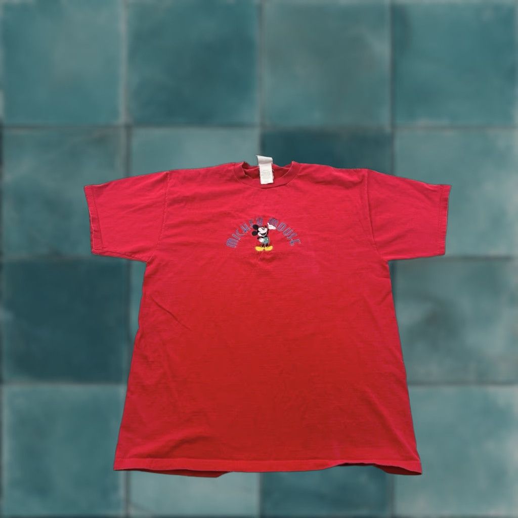 Disney VINTAGE Disney Mickey Mouse Shirt Adult XL Red Short Sleeve USA Size US XL / EU 56 / 4 - 1 Thumbnail