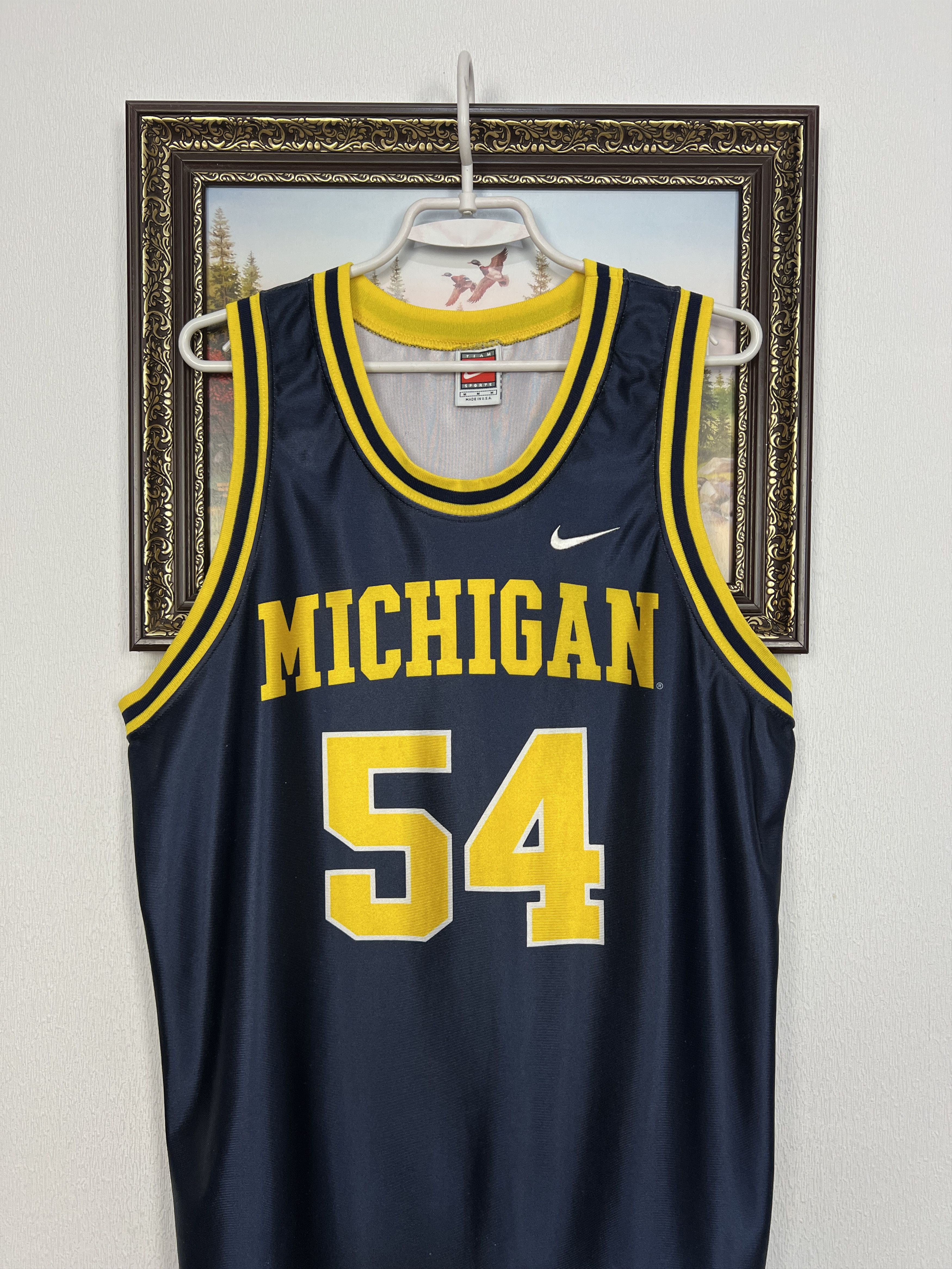 Nike Vintage Michigan Wolverines Jersey #54 NCAA Basketball Shirt Size US M / EU 48-50 / 2 - 2 Thumbnail