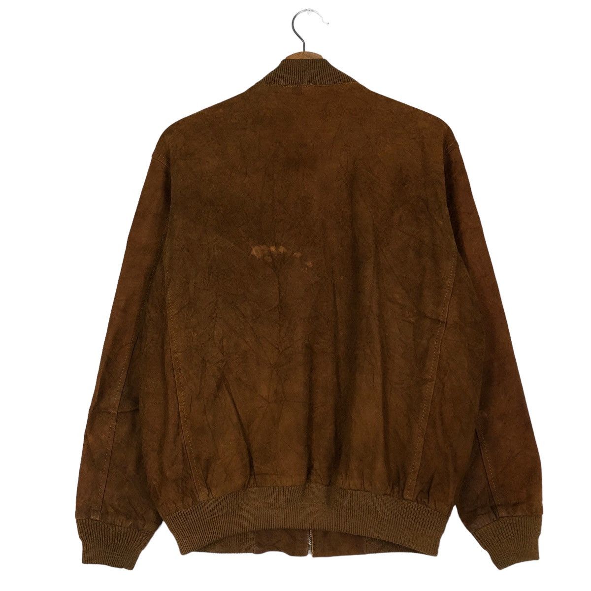Japanese Brand 🔥Vintage Bomber Jacket Genuine Suede Leather Issey Miyake Size US L / EU 52-54 / 3 - 8 Thumbnail