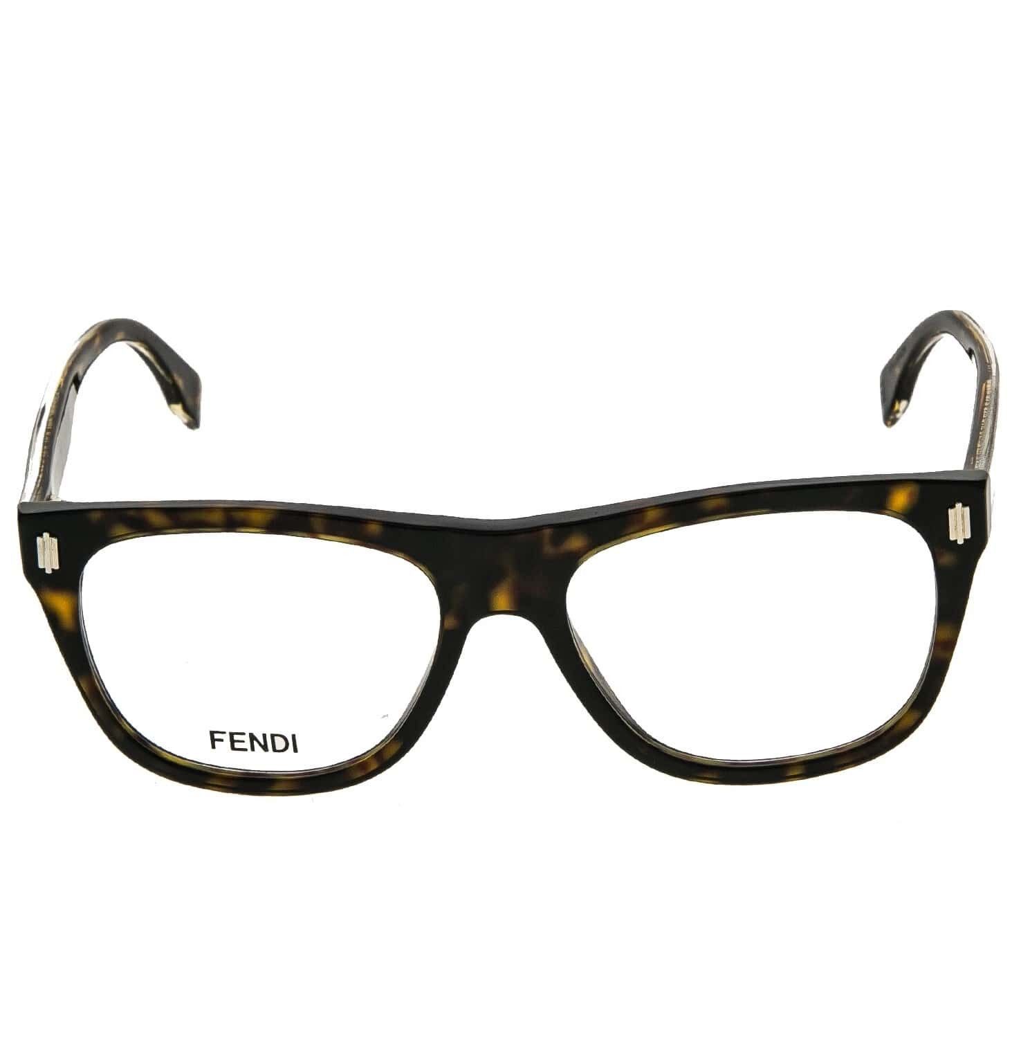 Fendi FENDI 50070 Brown Havana Gold Print Eyeglasses FE50070I 052 Size ONE SIZE - 10 Thumbnail