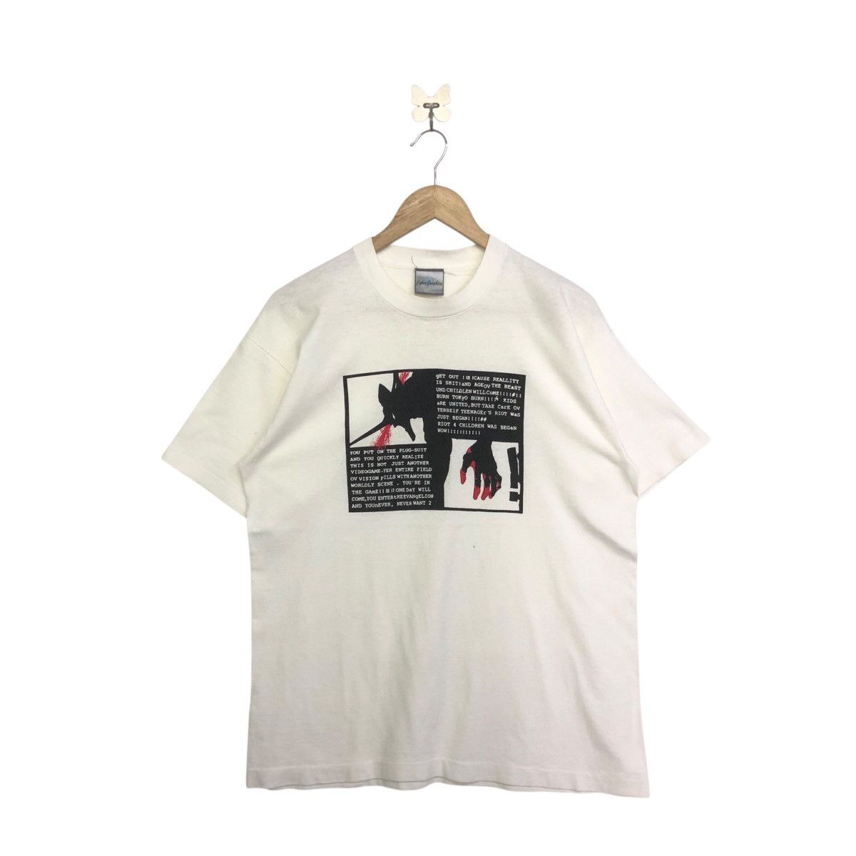 Anime × Vintage Vintage EVANGELION Cyber Graphic Tag Anime Tshirt Size US L / EU 52-54 / 3 - 1 Thumbnail