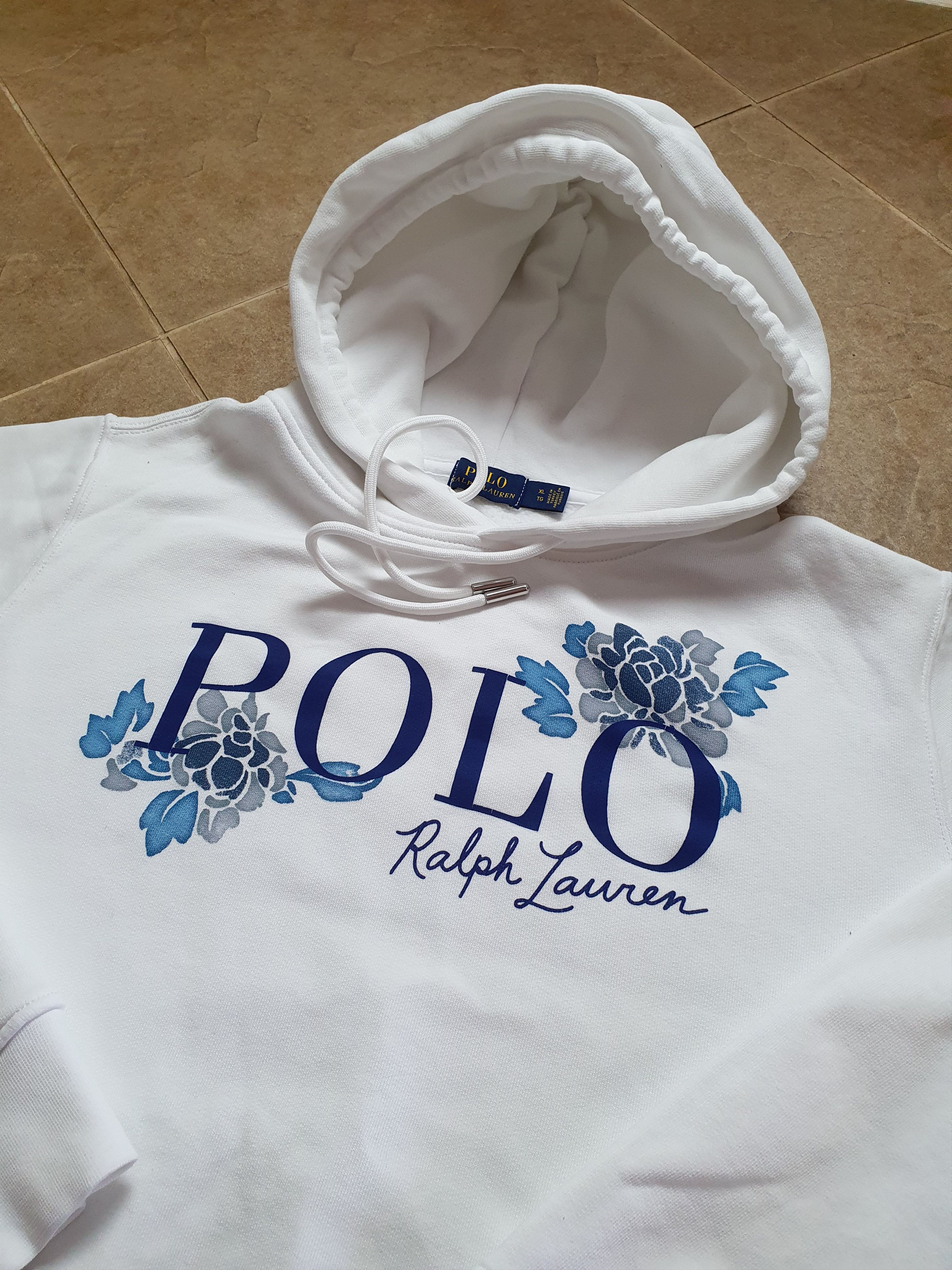 Polo Ralph Lauren Vintage White Polo Ralph Lauren Woman Big Logo Hoodie Size XL / US 12-14 / IT 48-50 - 2 Thumbnail