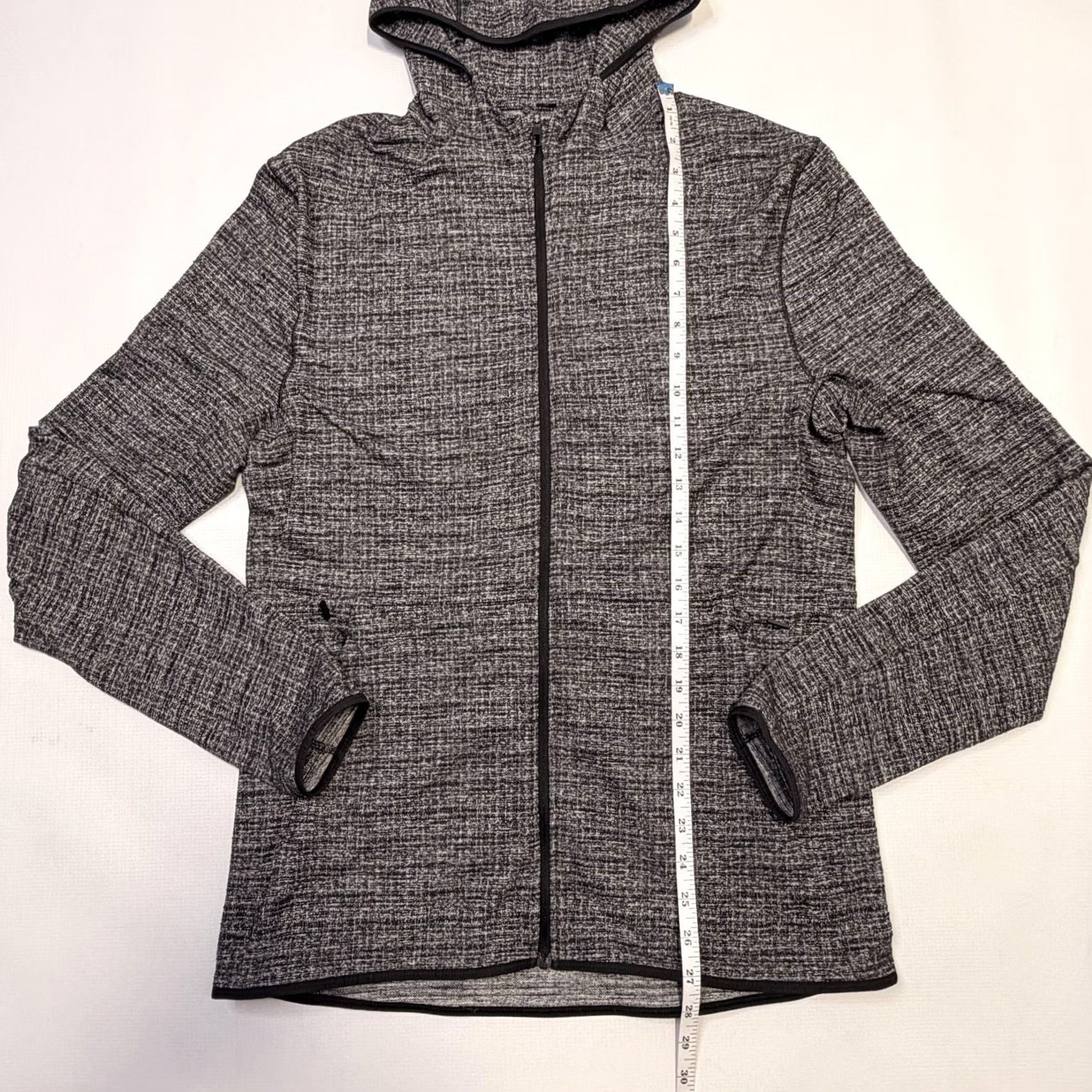 Lululemon Lululemon Surge Warm Full Zip Jacket Mens Medium Gray Geometric Knit Hooded Running & Training Size US M / EU 48-50 / 2 - 5 Thumbnail
