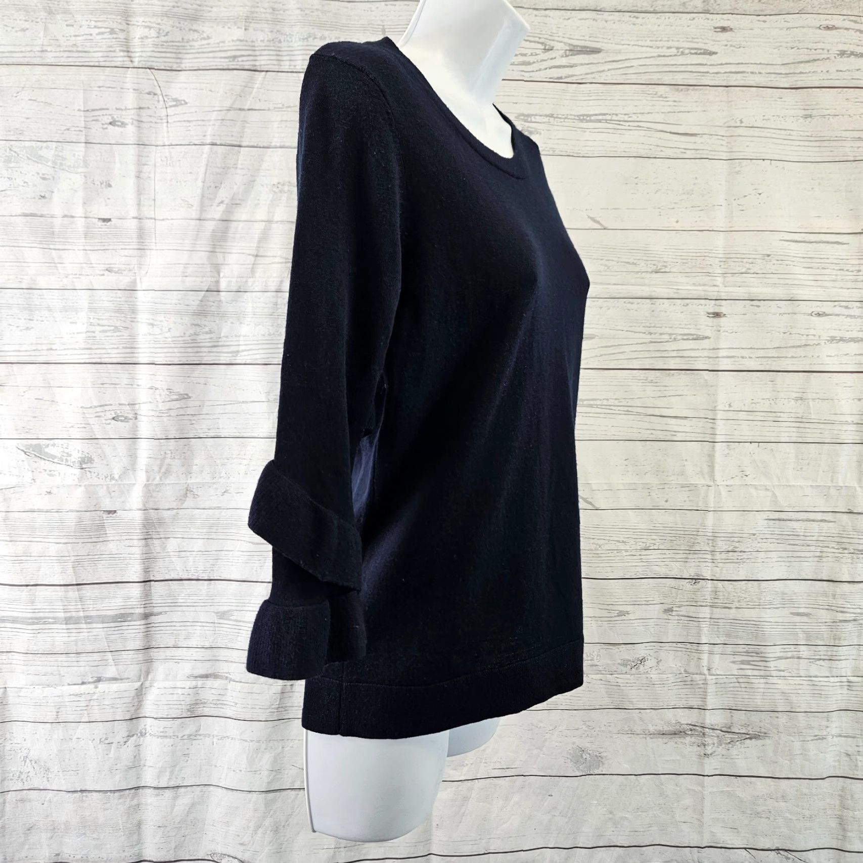 Talbots Talbots Womens Sweater Blue Size S 3/4 Sleeve Wool Pullover Size S / US 4 / IT 40 - 2 Thumbnail