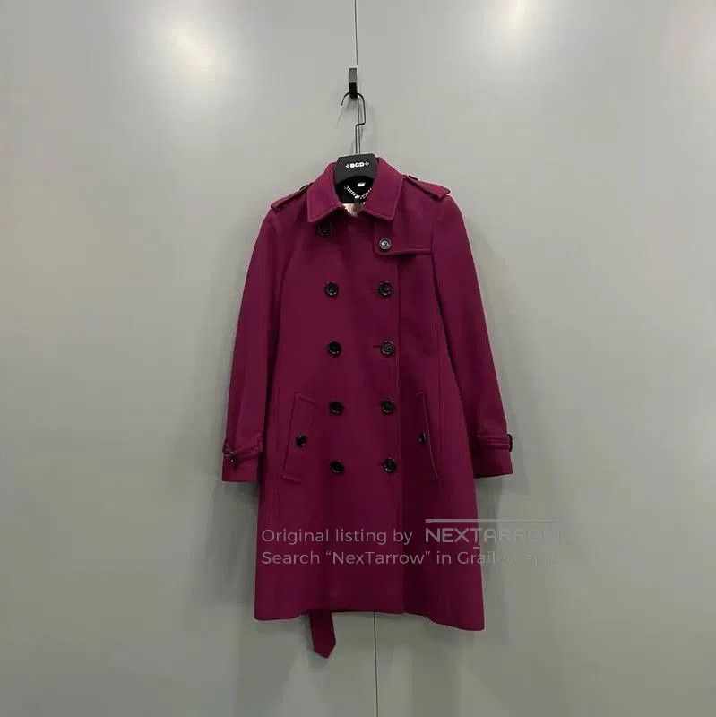 Burberry Burberry Spring Autumn Pink Cotton Coat. Size XXS / US 00 / IT 34 - 1 Thumbnail