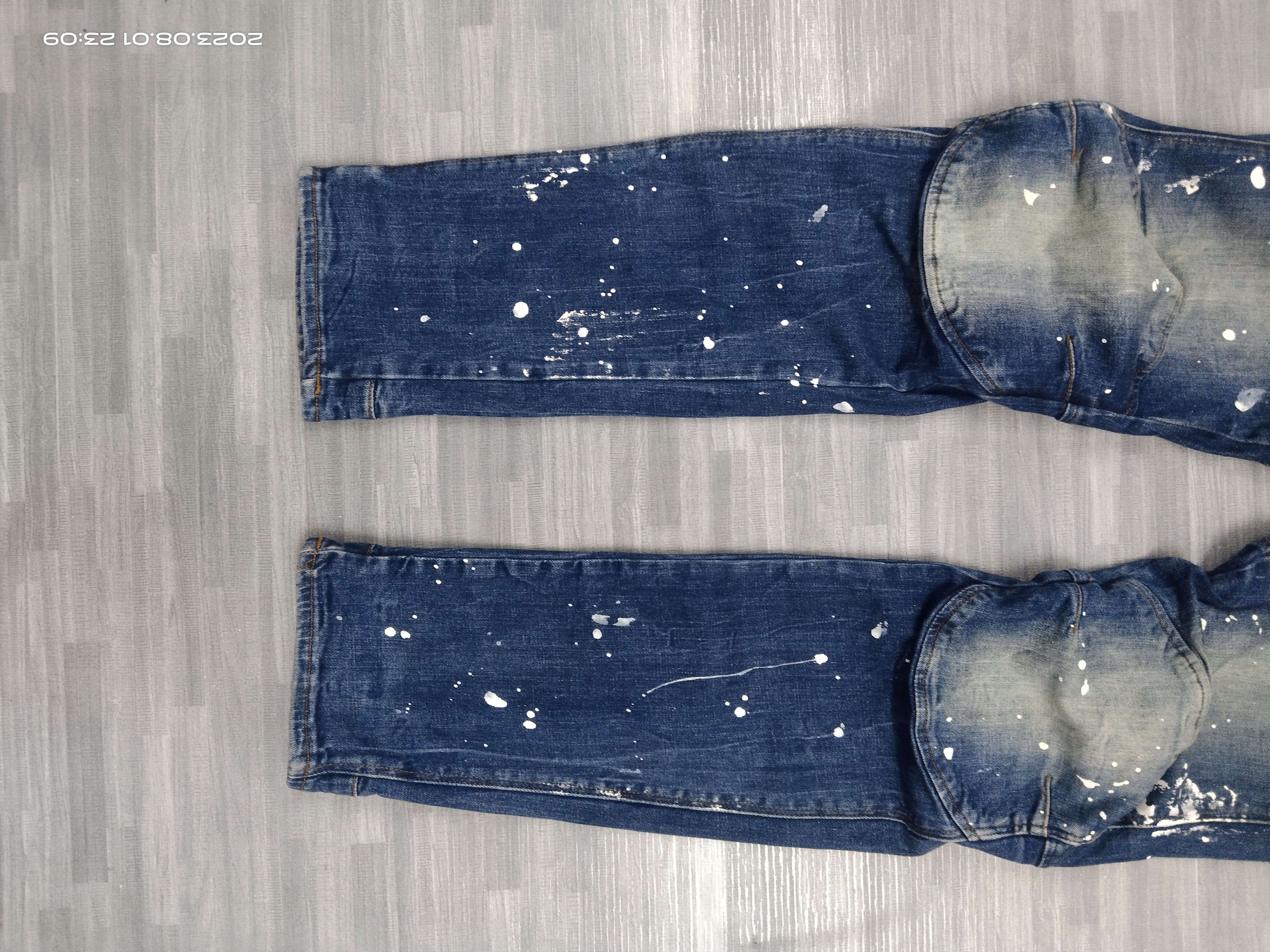 Japanese Brand SICK SPLATTER RAW DENIM PANTS Size US 31 - 6 Thumbnail