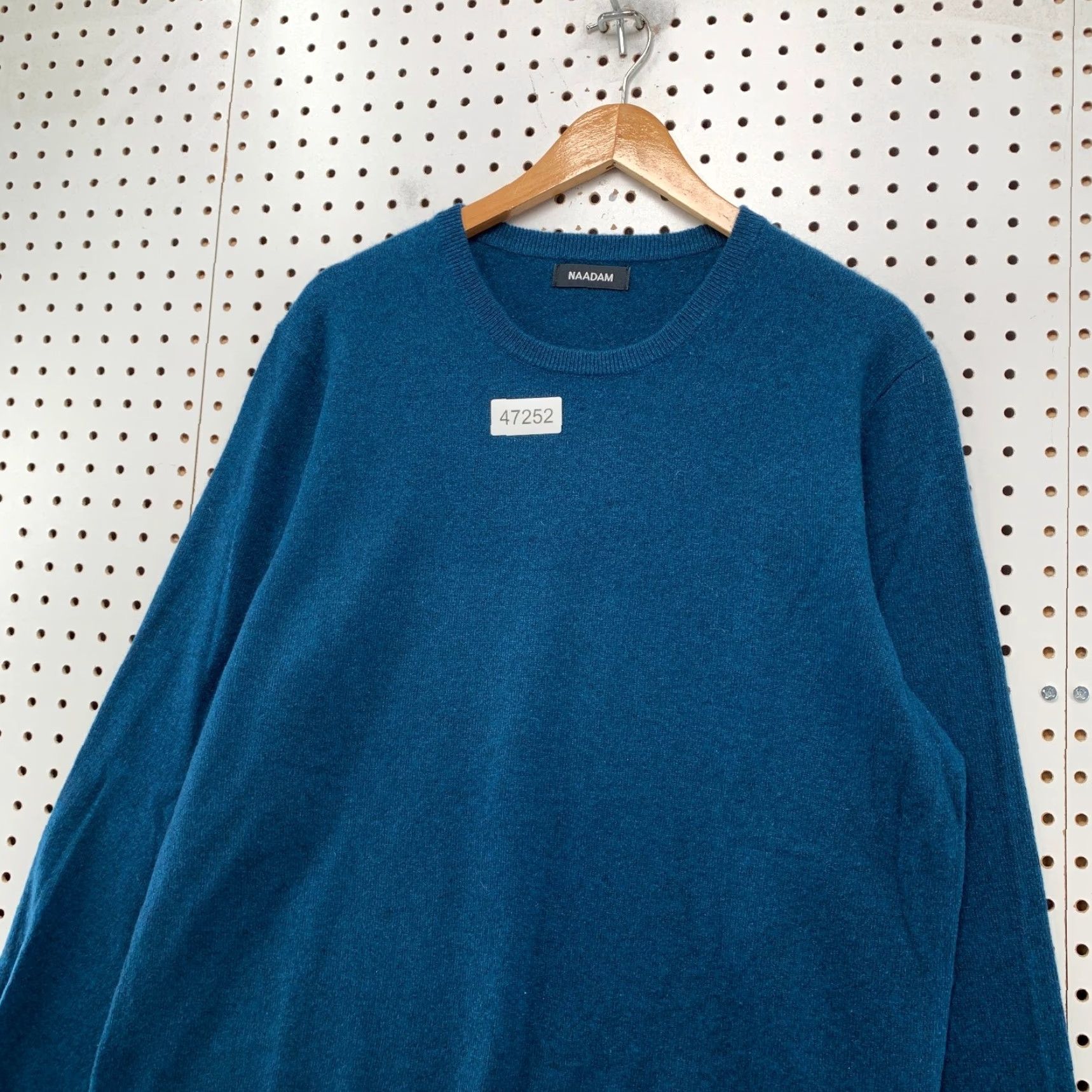 Naadam 100% Cashmere Sweater Mens XL Blue Crewneck Soft Cozy Business Work Shirt