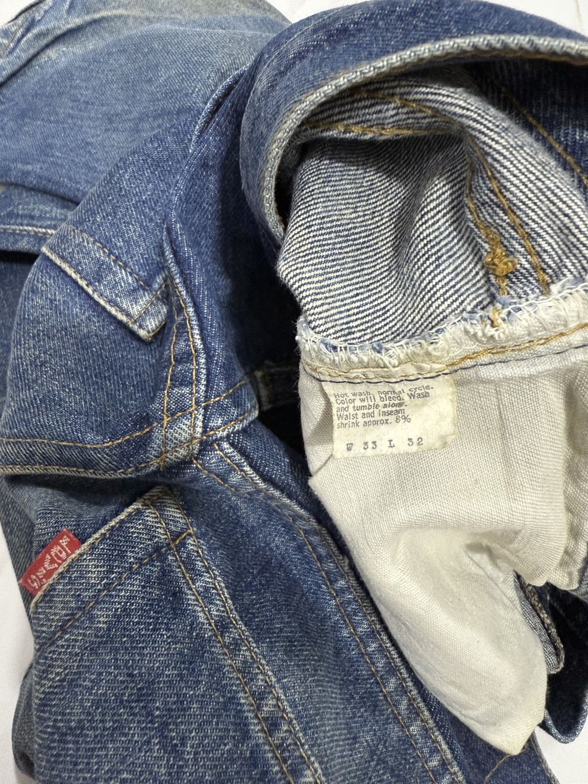 Levi's Vintage 80s Levis 501 Redline Size US 32 / EU 48 - 16 Thumbnail
