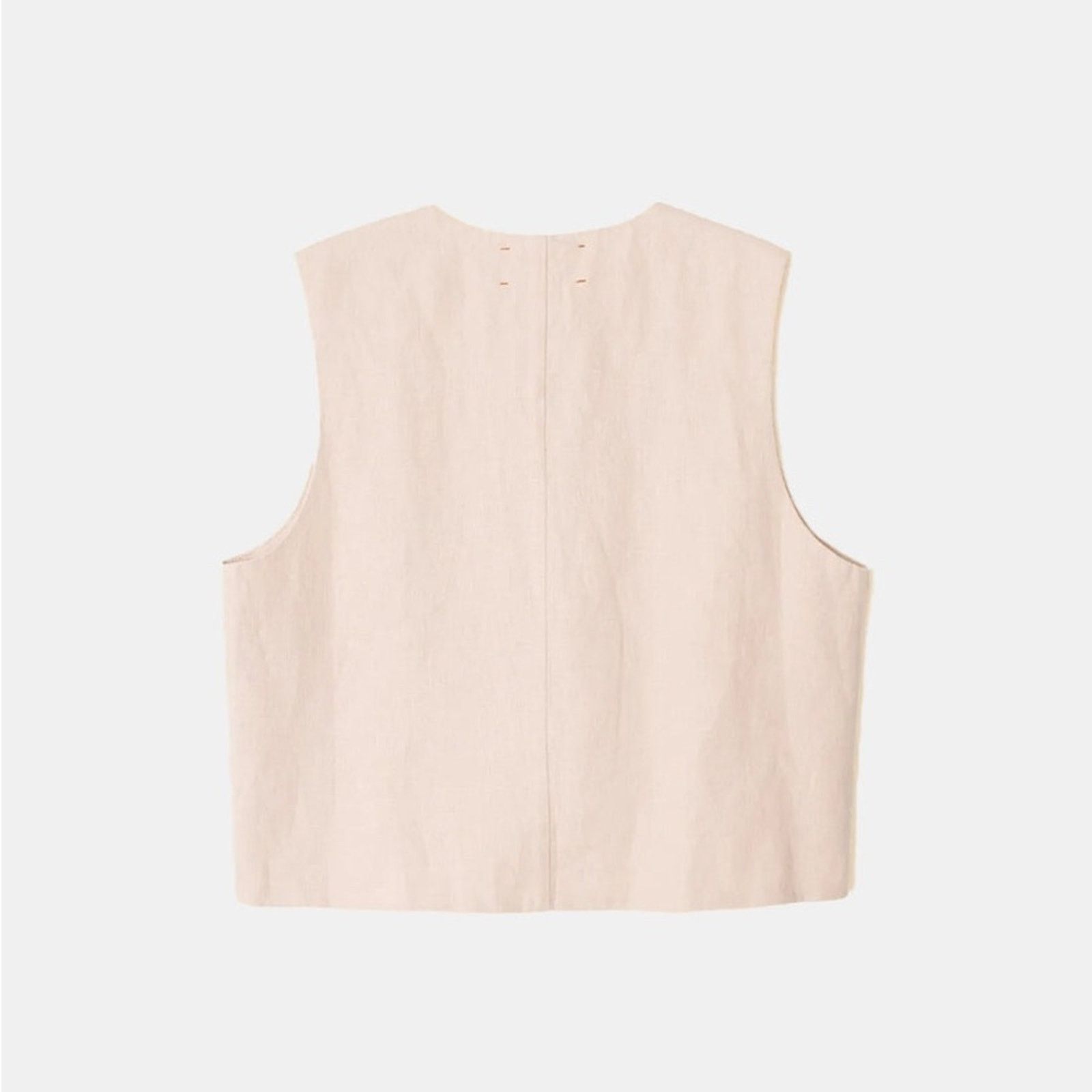 Xirena Xirena Vida Vest, Sugarcane Beige Linen Vest XL Size XL / US 12-14 / IT 48-50 - 6 Thumbnail