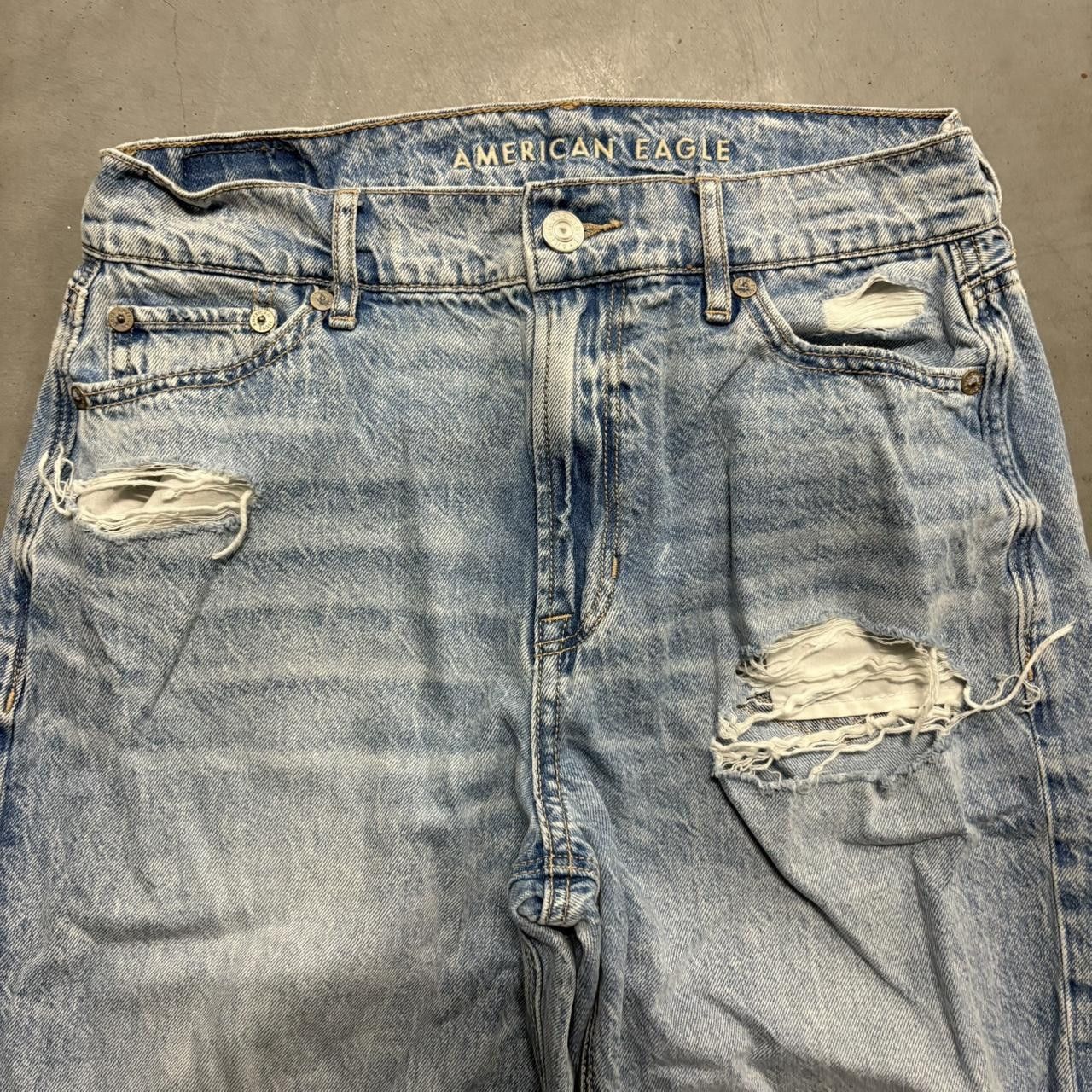 Vintage Crazy Vintage Y2K/2000s Super Baggy WideLeg Ripped Light Wash Denim Jeans! Size US 28 / EU 44 - 2 Thumbnail