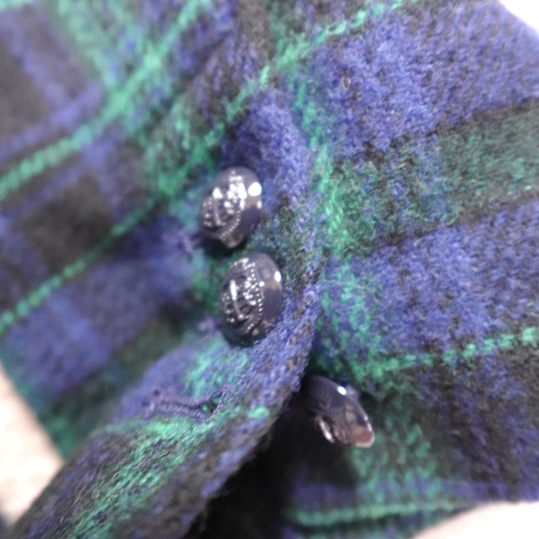 Talbots Talbots Blazer Women 10 Blue Plaid Wool Blend Tuxedo Long Sleeve Vintage? Size L / US 10 / IT 46 - 3 Thumbnail