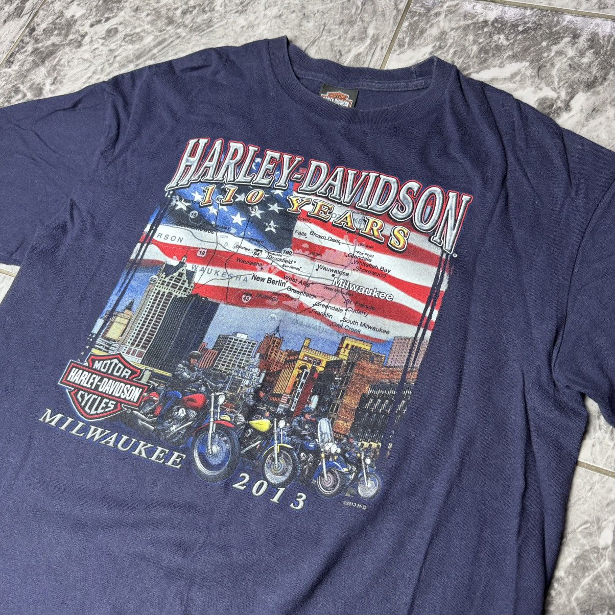 Harley Davidson × Vintage Vintage Harley Davidson New Berlin T-Shirt XL Size US XL / EU 56 / 4 - 3 Thumbnail