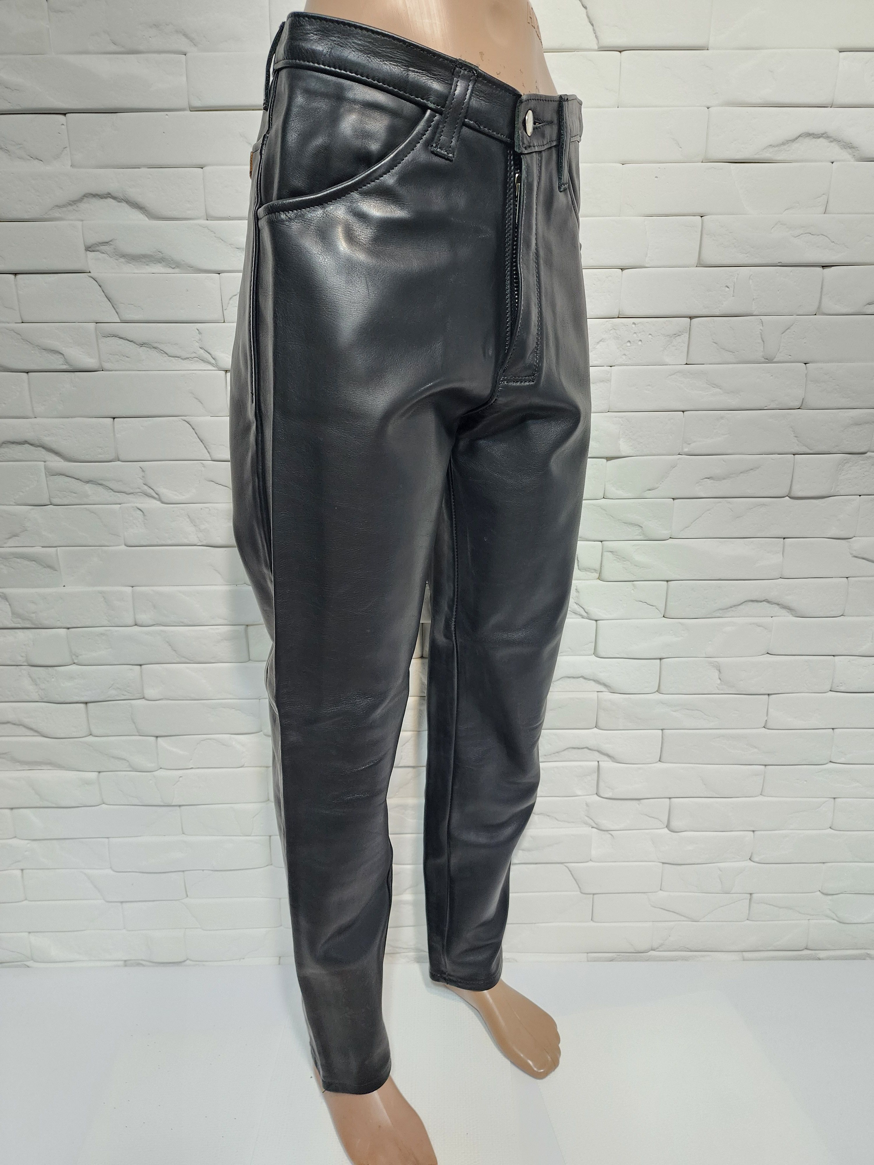 Genuine Leather Men's leather pants. Size US 30 / EU 46 - 2 Thumbnail