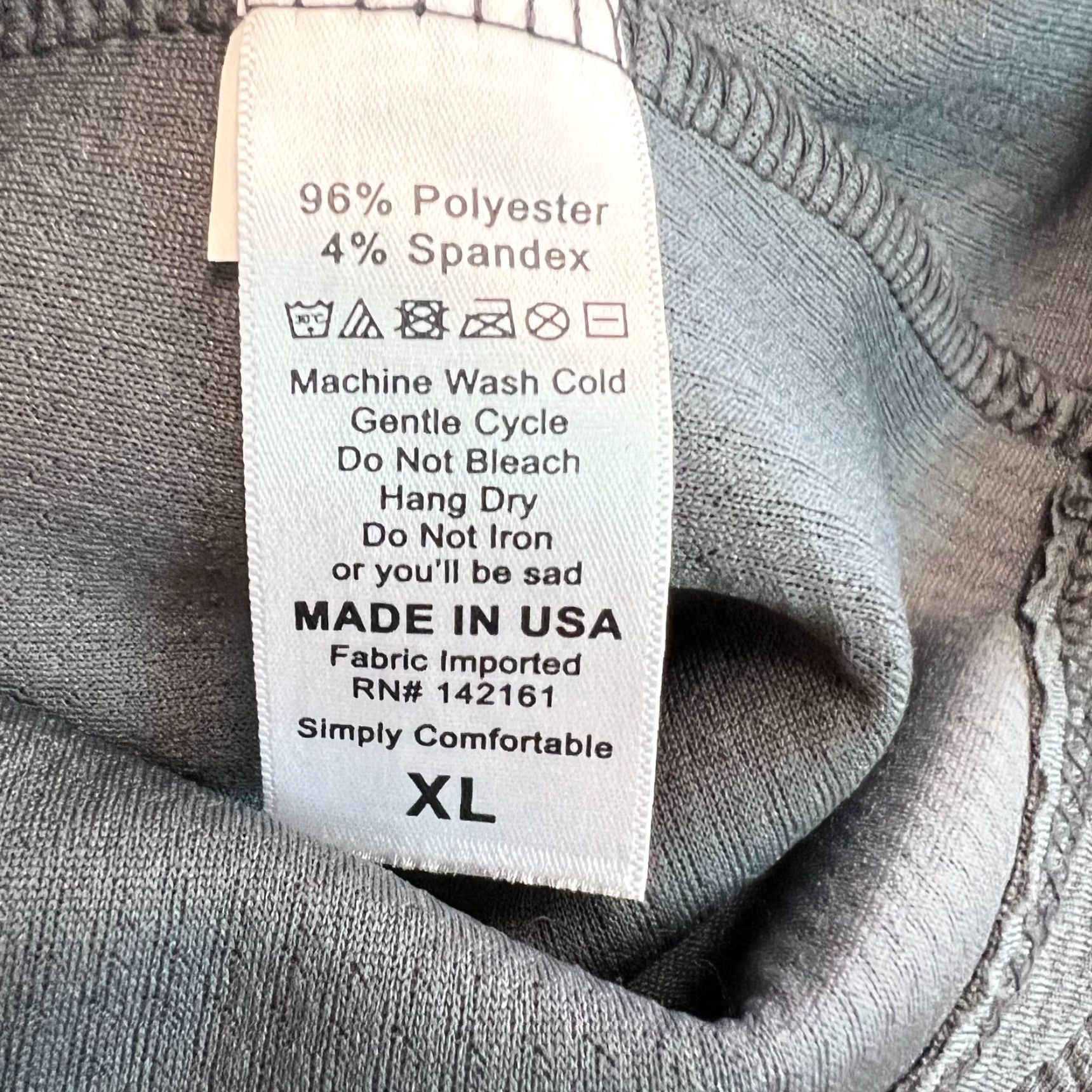 Vintage Lularoe Womens Gray Round Neck Long Sleeves Stretch Pullover T Shirt XL - Casual, Basic, Solid, Regular Fit, Pullover, US Made Size XL / US 12-14 / IT 48-50 - 5 Thumbnail