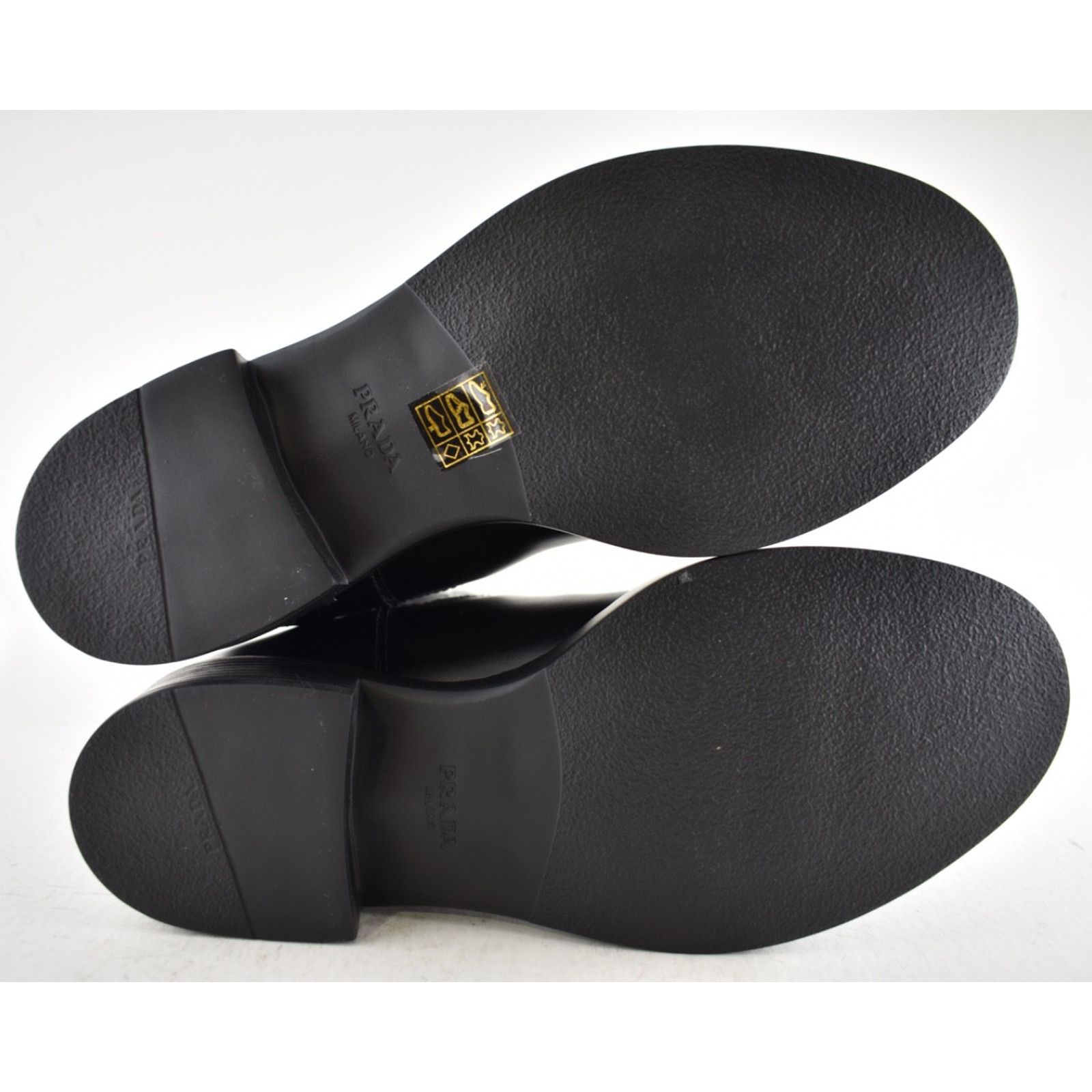 Prada Prada Chocolate Brushed Leather Black Pull On Chelsea Size US 7.5 / IT 37.5 - 17 Thumbnail