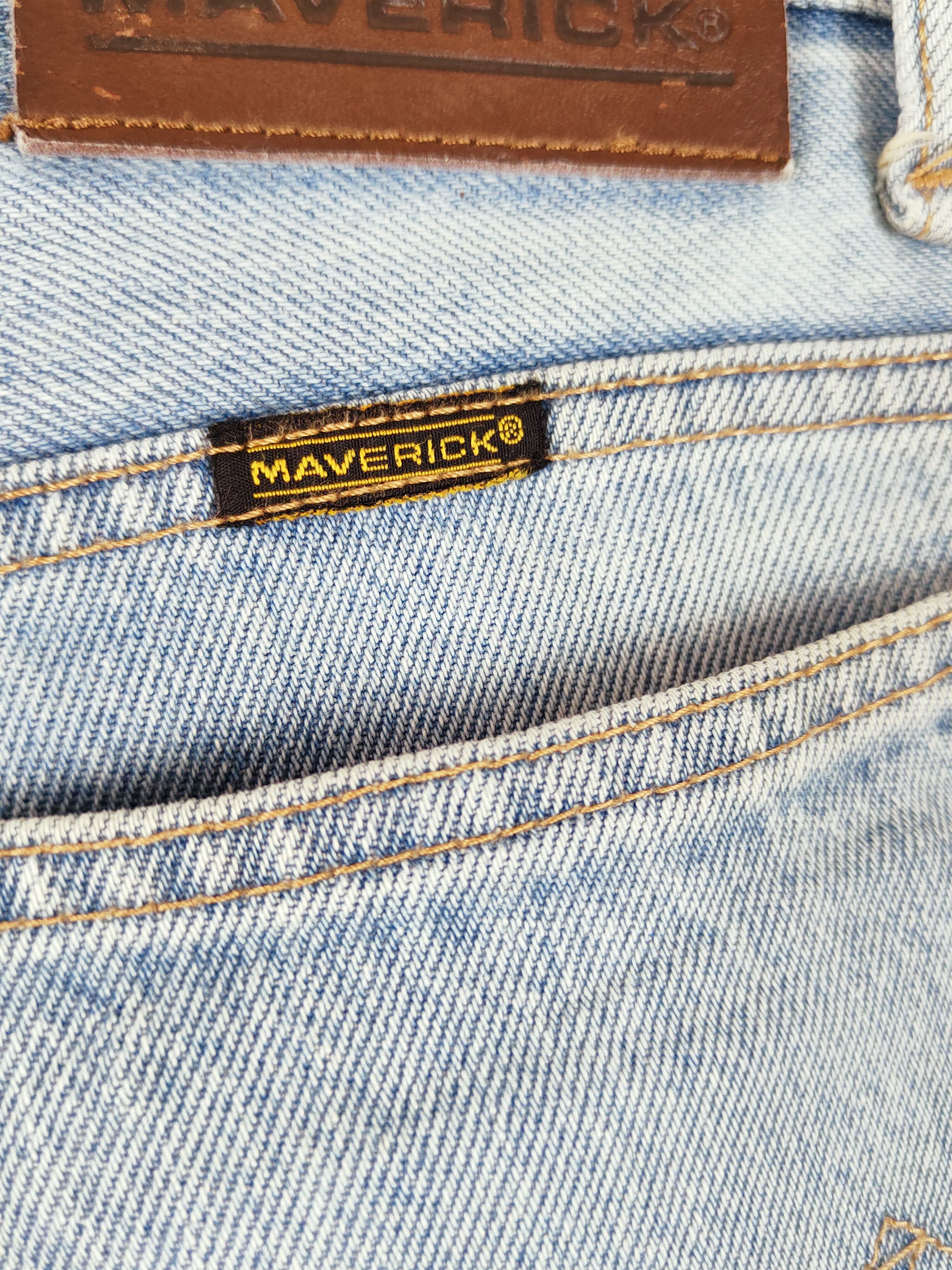 Japanese Brand Maverick Light Blue Distressed Ripped Jeans #W219 Size US 34 / EU 50 - 8 Thumbnail