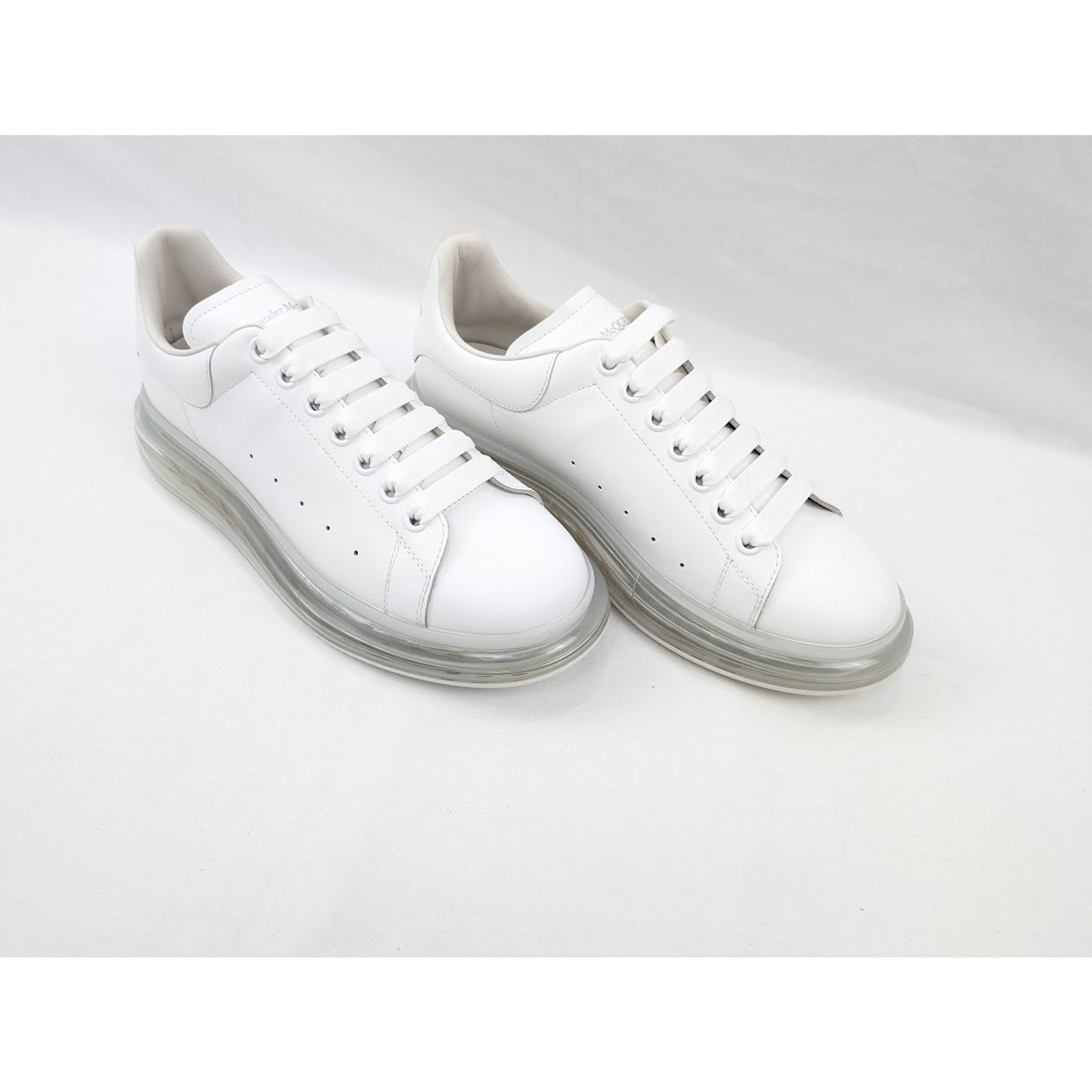 Alexander McQueen o1rshd1 Larry Transparent Sole Rubber Sneaker in White Size US 11 / EU 44 - 10 Thumbnail