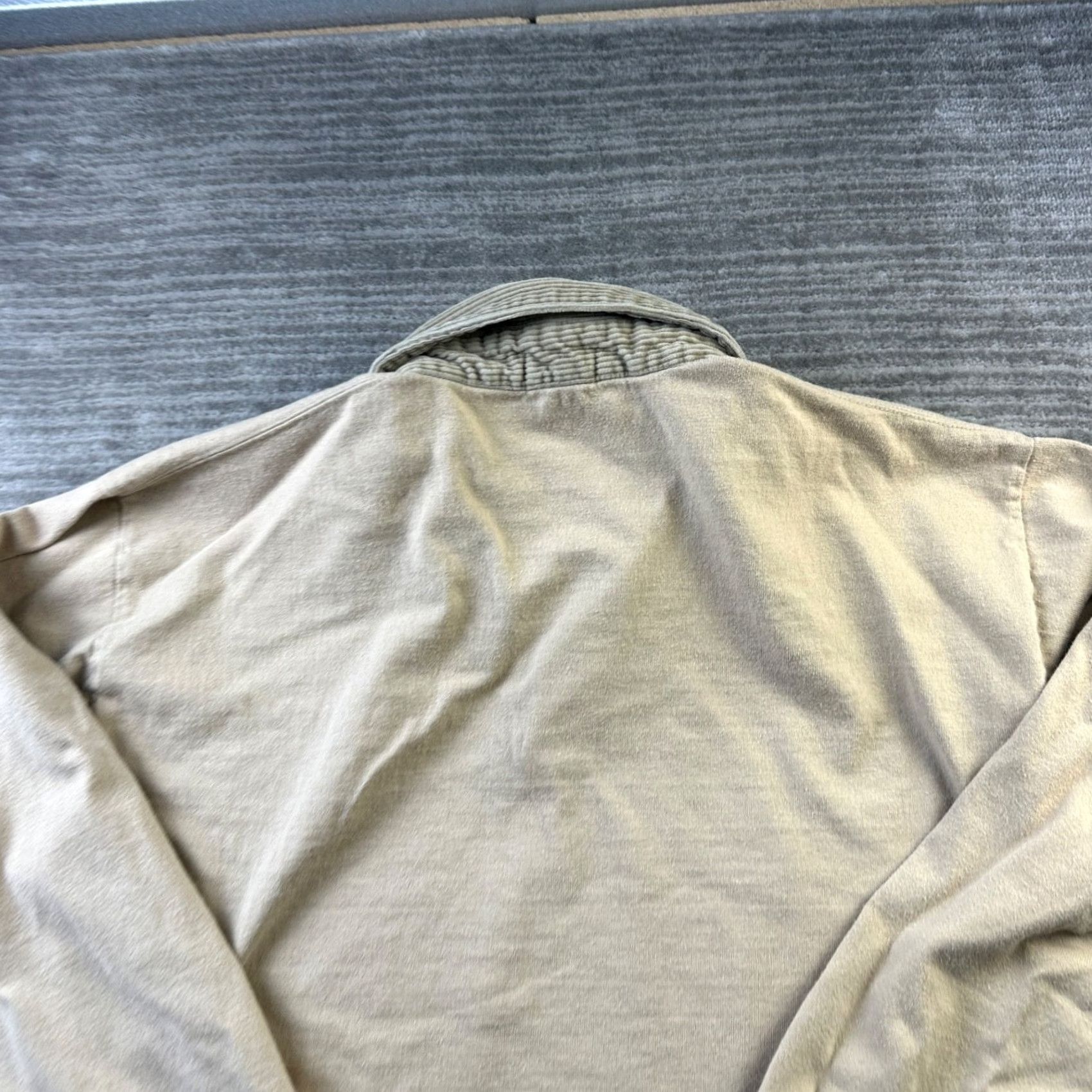 J.Crew VINTAGE J. CREW Shirt Mens Small Beige Tan Rugby Corduroy Collar Oarsman Size US S / EU 44-46 / 1 - 6 Thumbnail