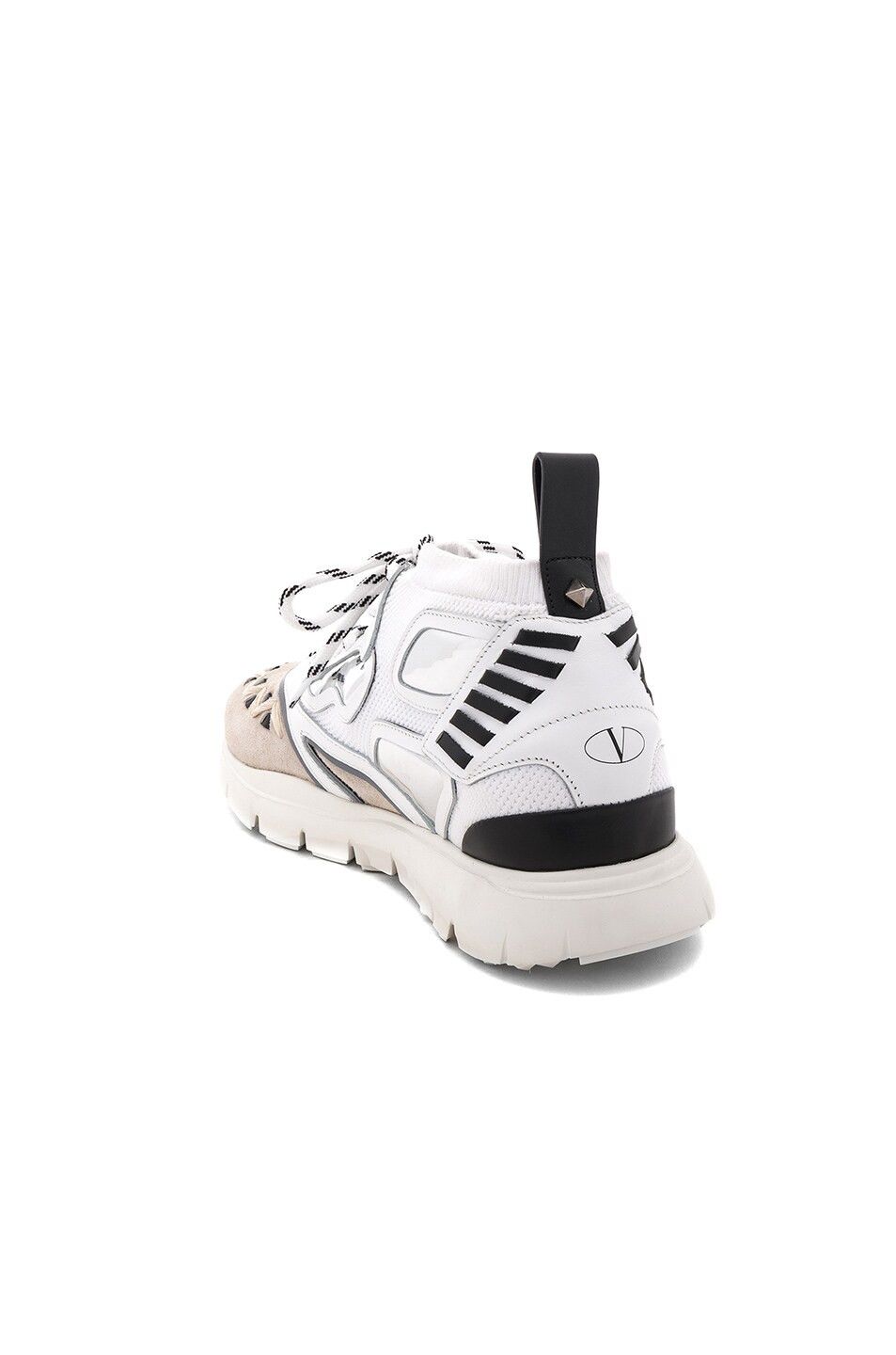 Valentino o1y0525 Hi-Top Sneakers in White/Beige Size US 7 / EU 40 - 4 Thumbnail