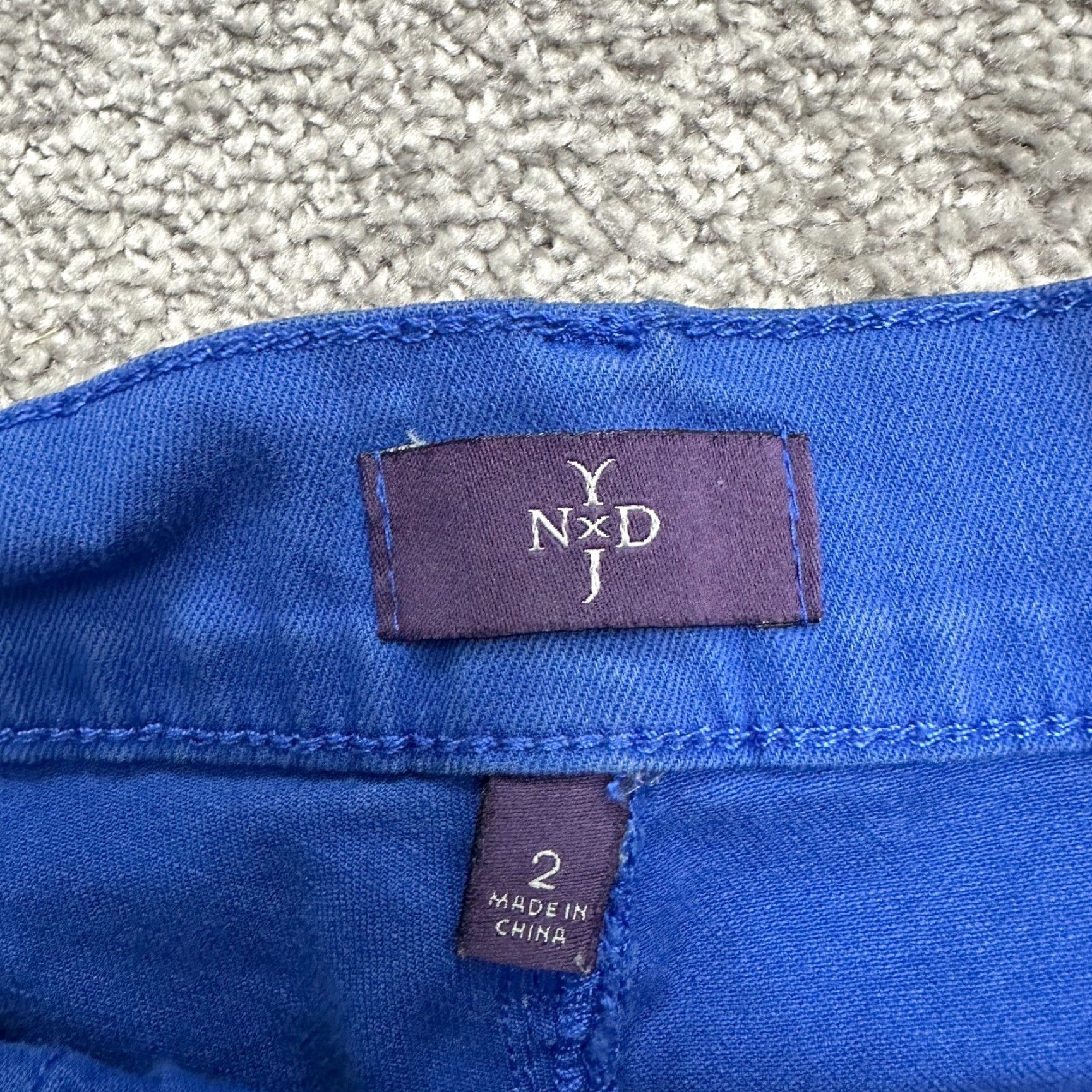 NYDJ NYDJ Crop Denim Jeans Womens 2 Royal Blue Mid Rise Casual Straight Leg 28x20 Size 26" / US 2 / IT 38 - 5 Thumbnail