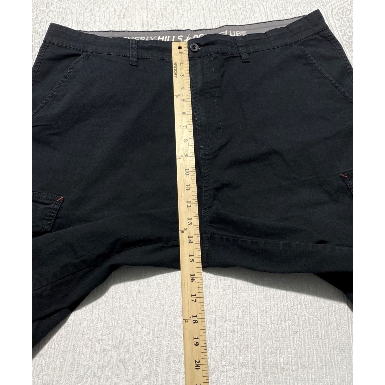 Beverly Hills Polo Club Beverly Hills Polo Club Shorts Mens 42 Black Cargo Stretch Cotton Pockets Casual Size US XL / EU 56 / 4 - 4 Thumbnail