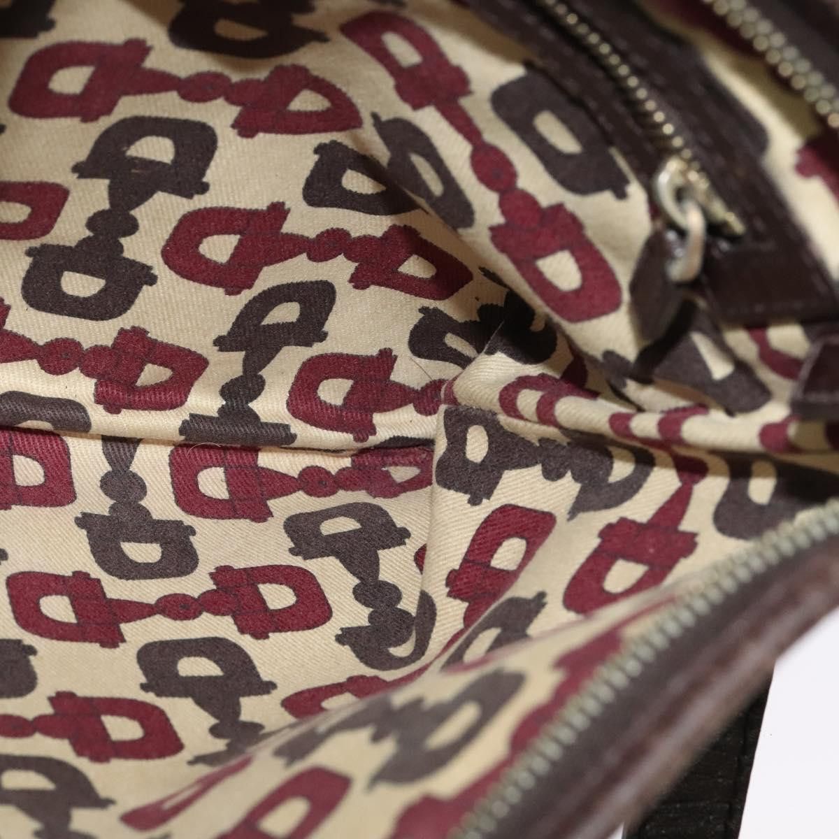 Gucci GUCCI GG Canvas Web Sherry Line Shoulder Bag Beige Gold Red Size ONE SIZE - 17 Thumbnail