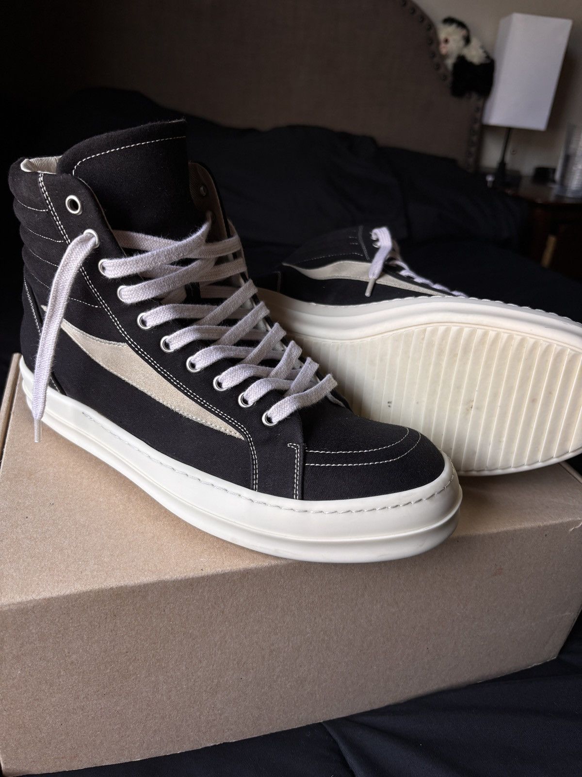リ*デ様 Rick Owens vans Rick Owens Vintage Sneakers Black Men's - RU01C4897LPOLVS