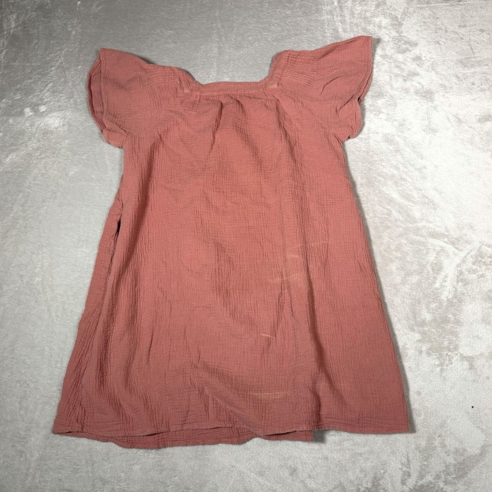 Madewell VINTAGE Madewell Dress Womens M Pink Butterfly Square Neck Mini Cottage Size M / US 6-8 / IT 42-44 - 5 Thumbnail