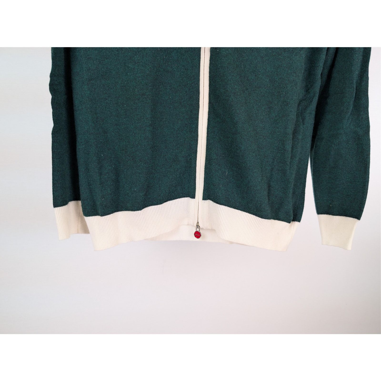 Kiton o1rshd1 CC20 Sweater Zip Hoodie Cardigan in Green Size US M / EU 48-50 / 2 - 4 Thumbnail